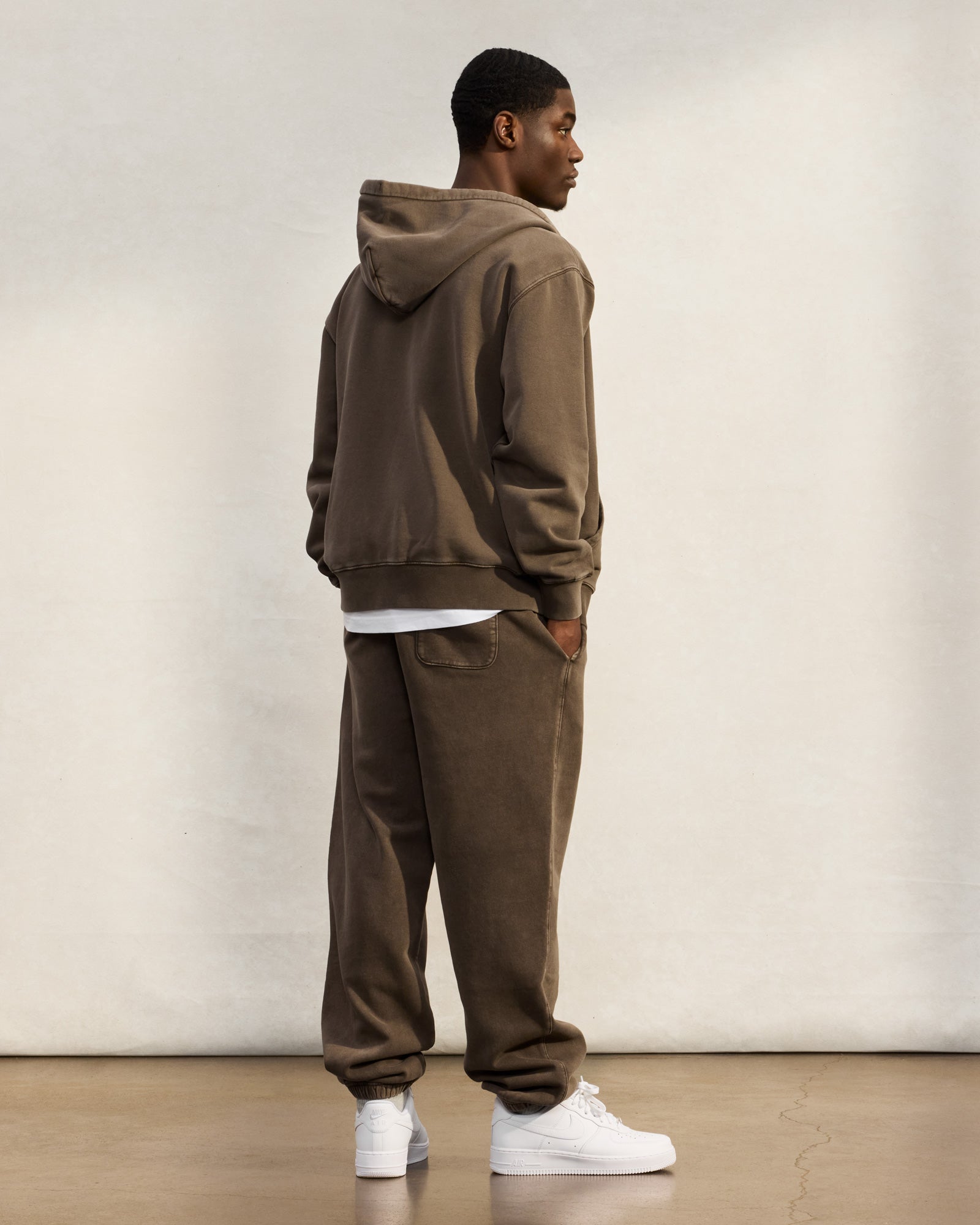 Muskoka Garment Dyed Relaxed Fit Sweatpant - Brown IMAGE #3