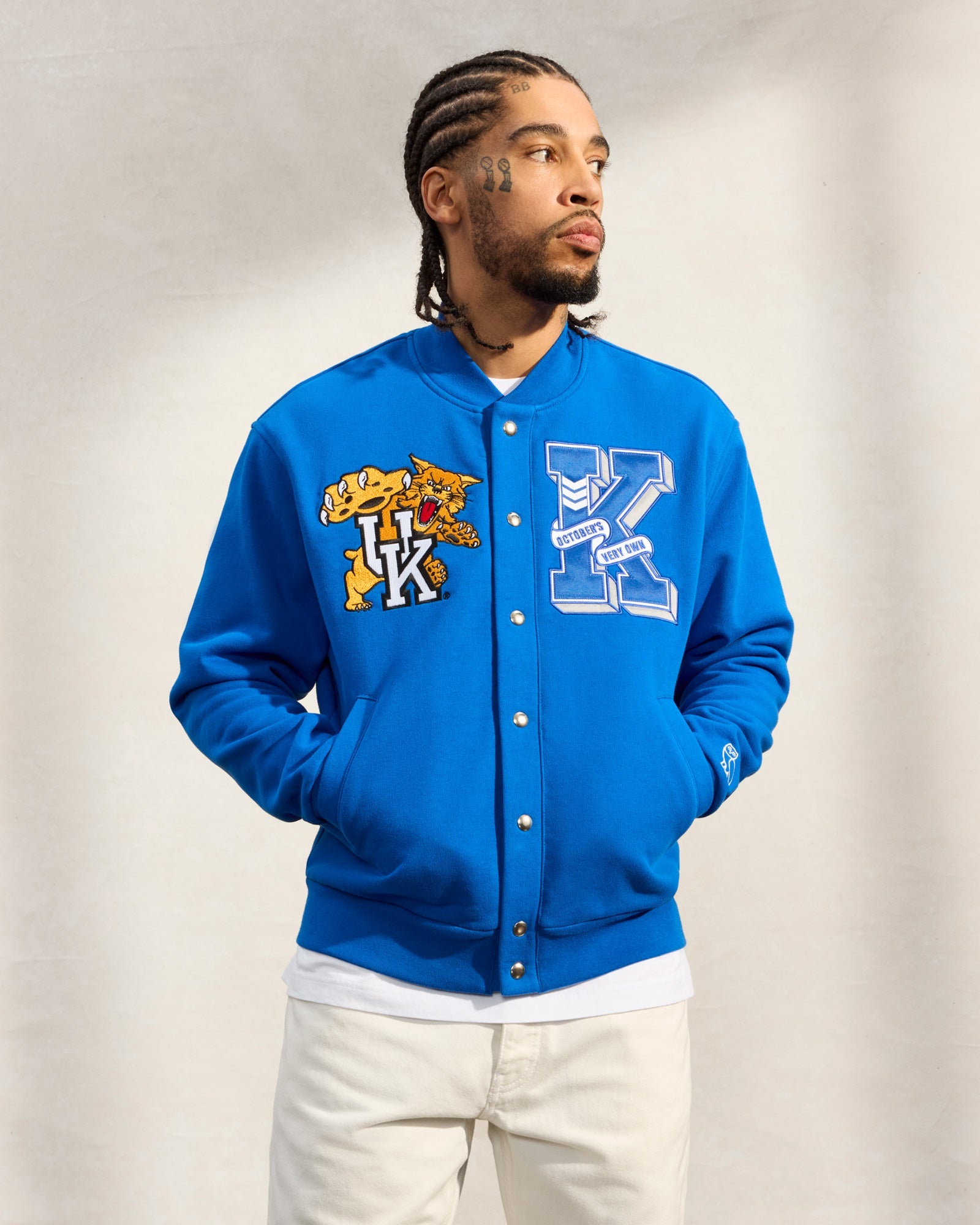 Kentucky Wildcats Fleece Varsity Jacket - Blue IMAGE #2
