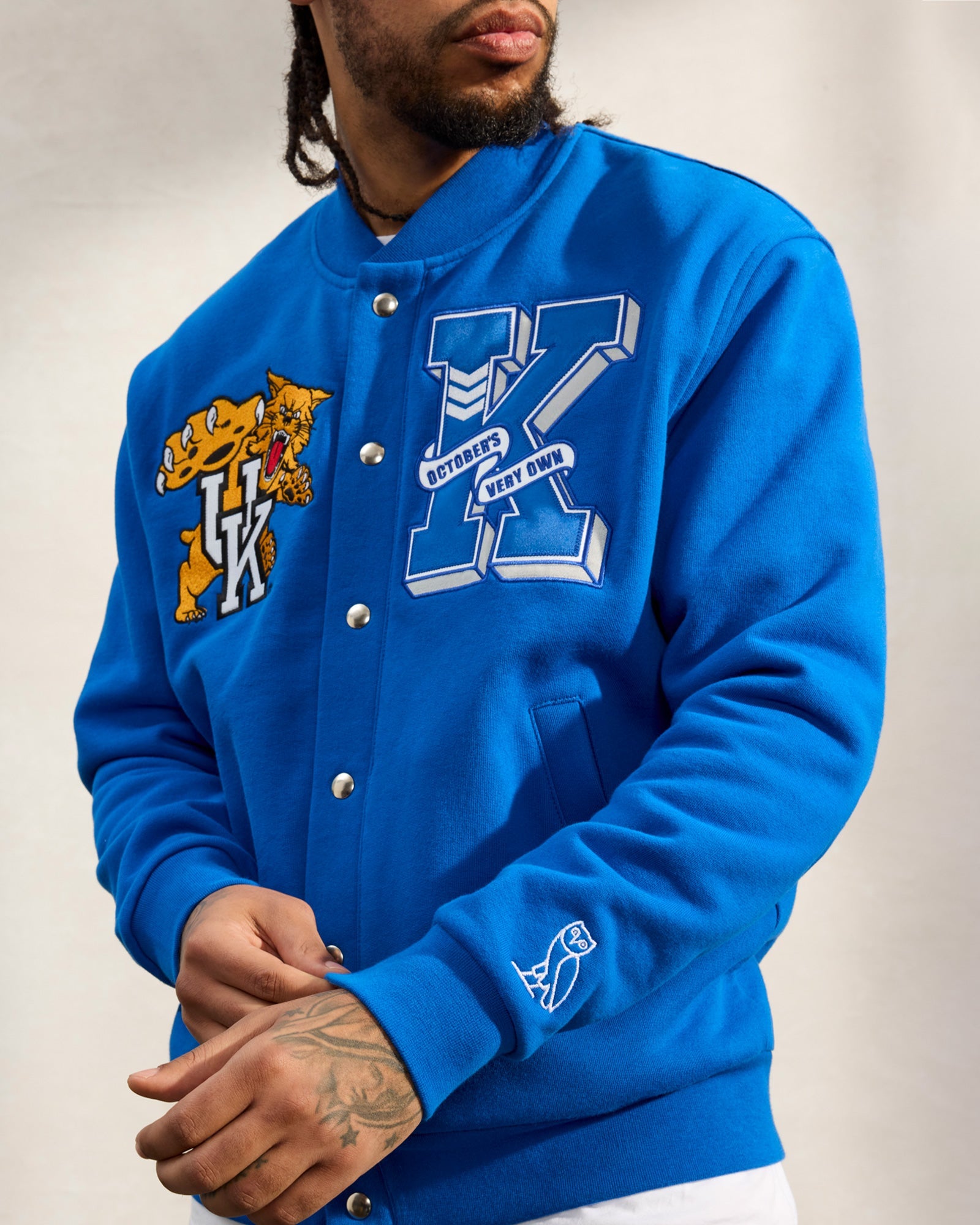 Kentucky Wildcats Fleece Varsity Jacket - Blue IMAGE #5