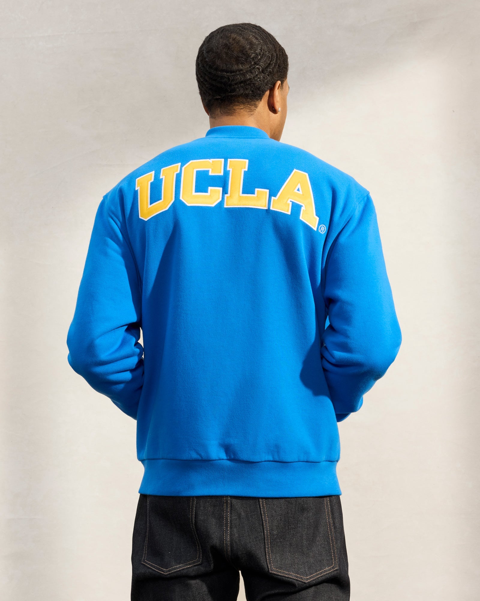 UCLA Bruins Fleece Varsity Jacket - Blue IMAGE #3