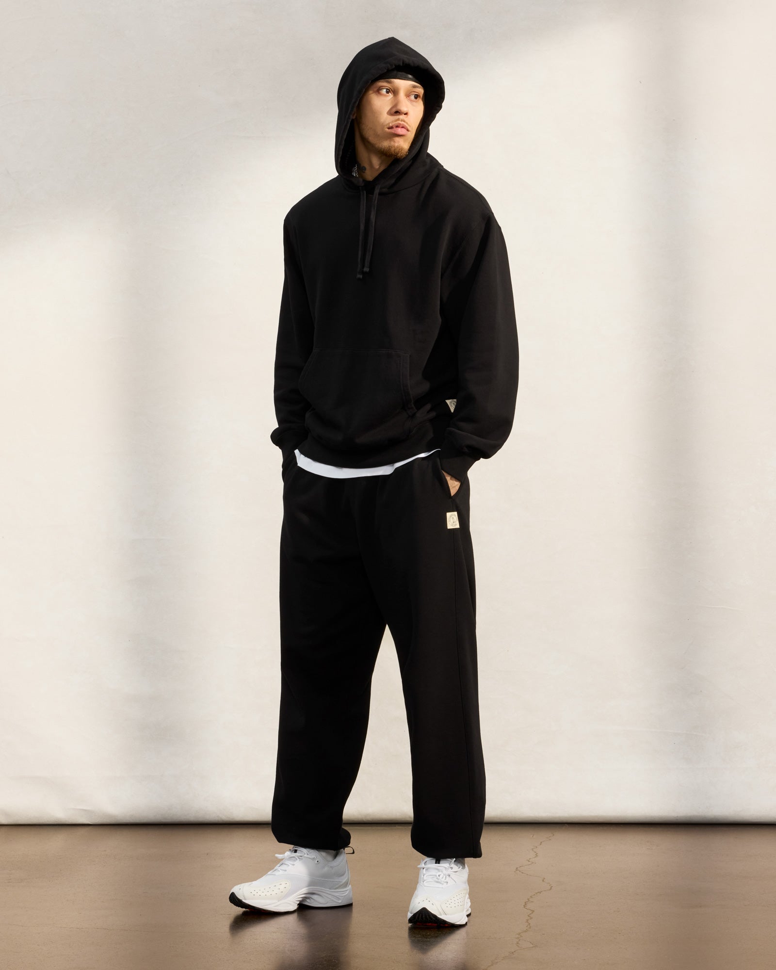 French Terry Relaxed Fit Sweatpant - Black IMAGE #2