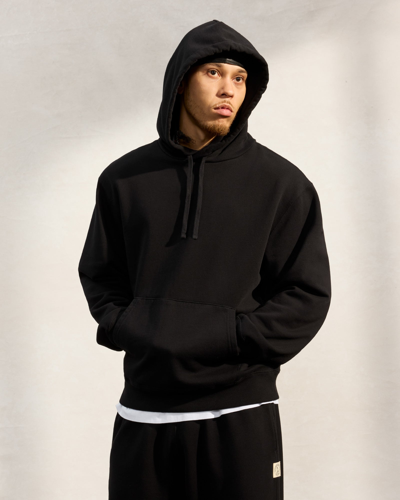 French Terry Hoodie - Black IMAGE #2