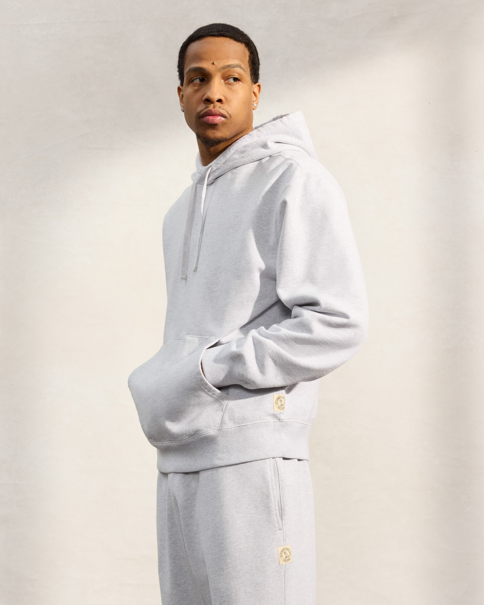 French Terry Hoodie - Pearl Grey IMAGE #2