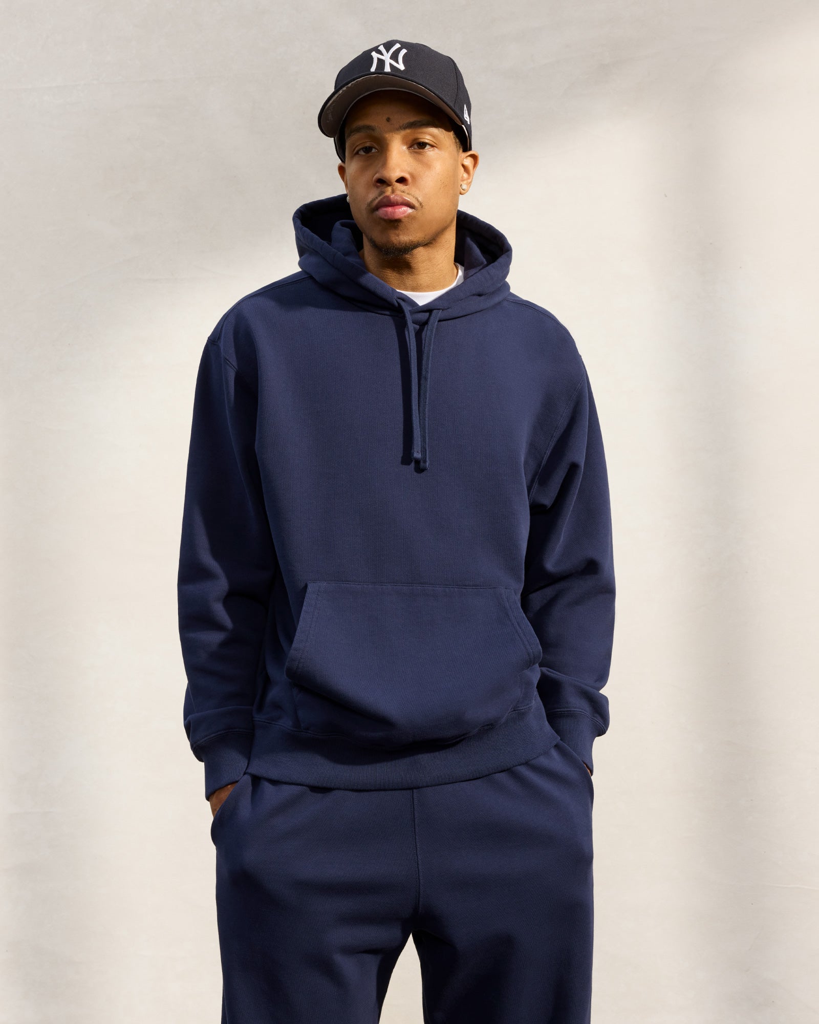 French Terry Hoodie - Navy IMAGE #2