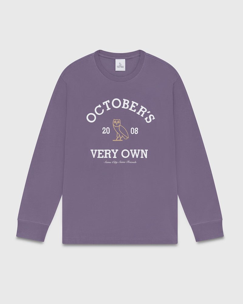 Collegiate Longsleeve T-Shirt - Purple