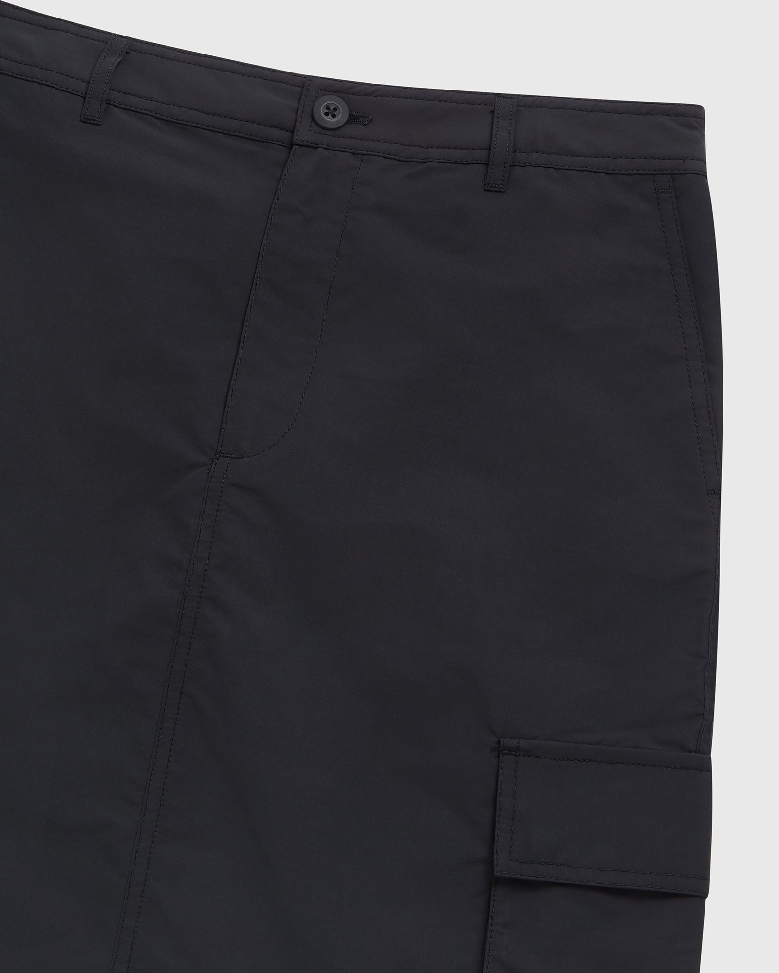 Nylon Cargo Skirt - Black IMAGE #4