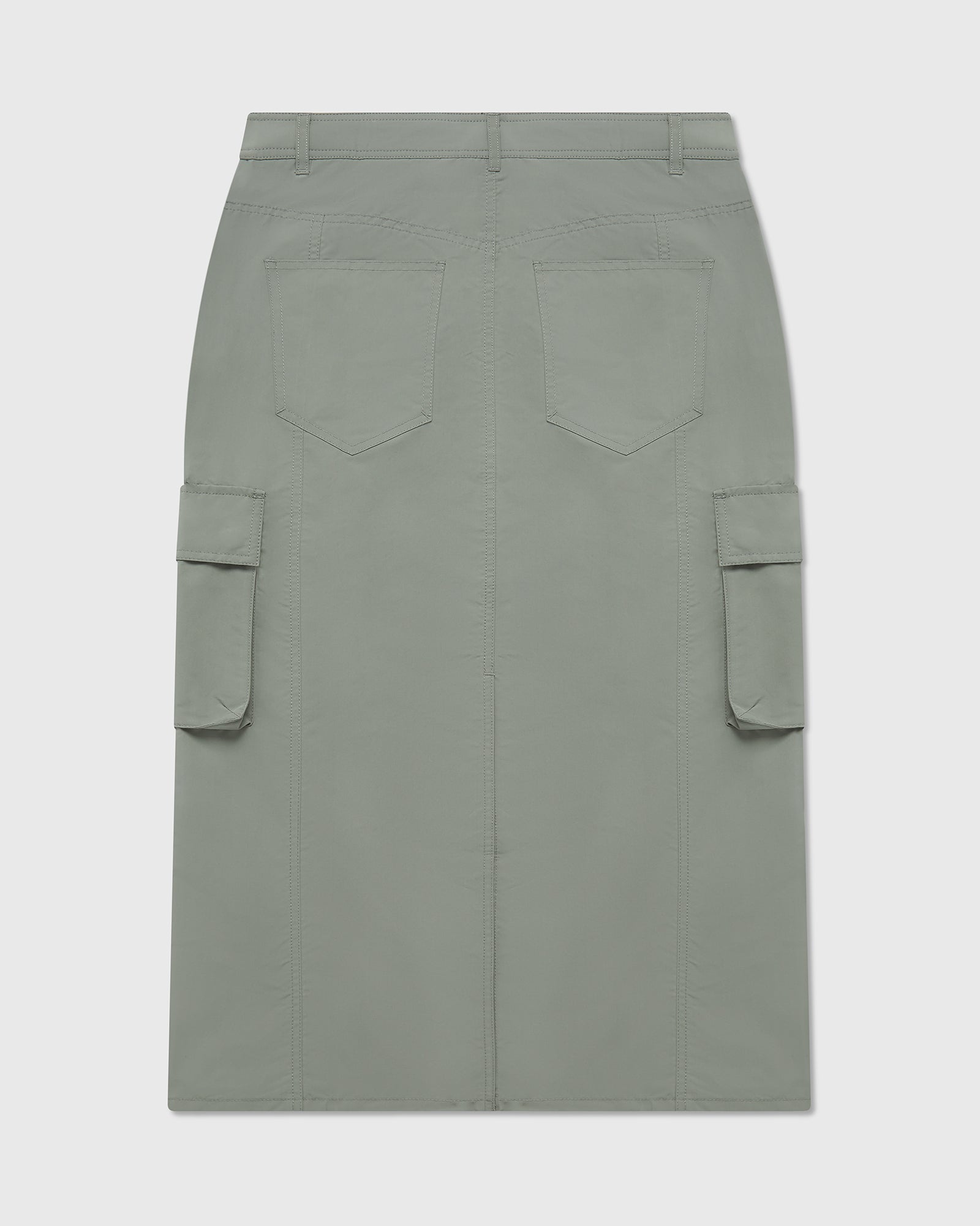 Nylon Cargo Skirt - Olive IMAGE #3