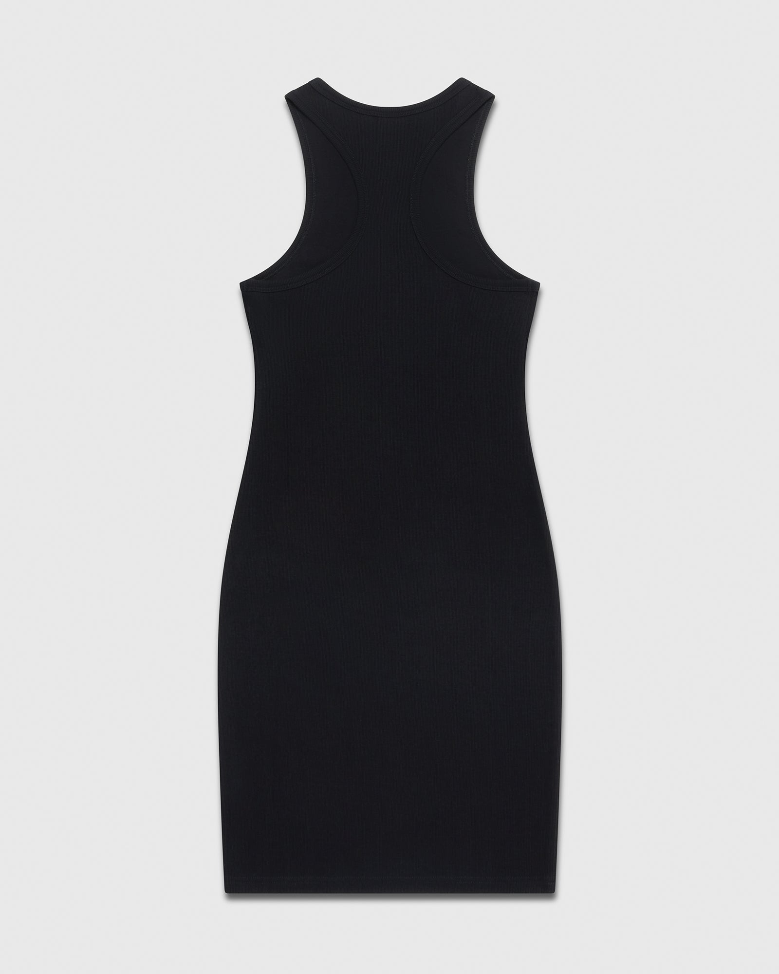 Ribbed Tank Dress - Black IMAGE #3