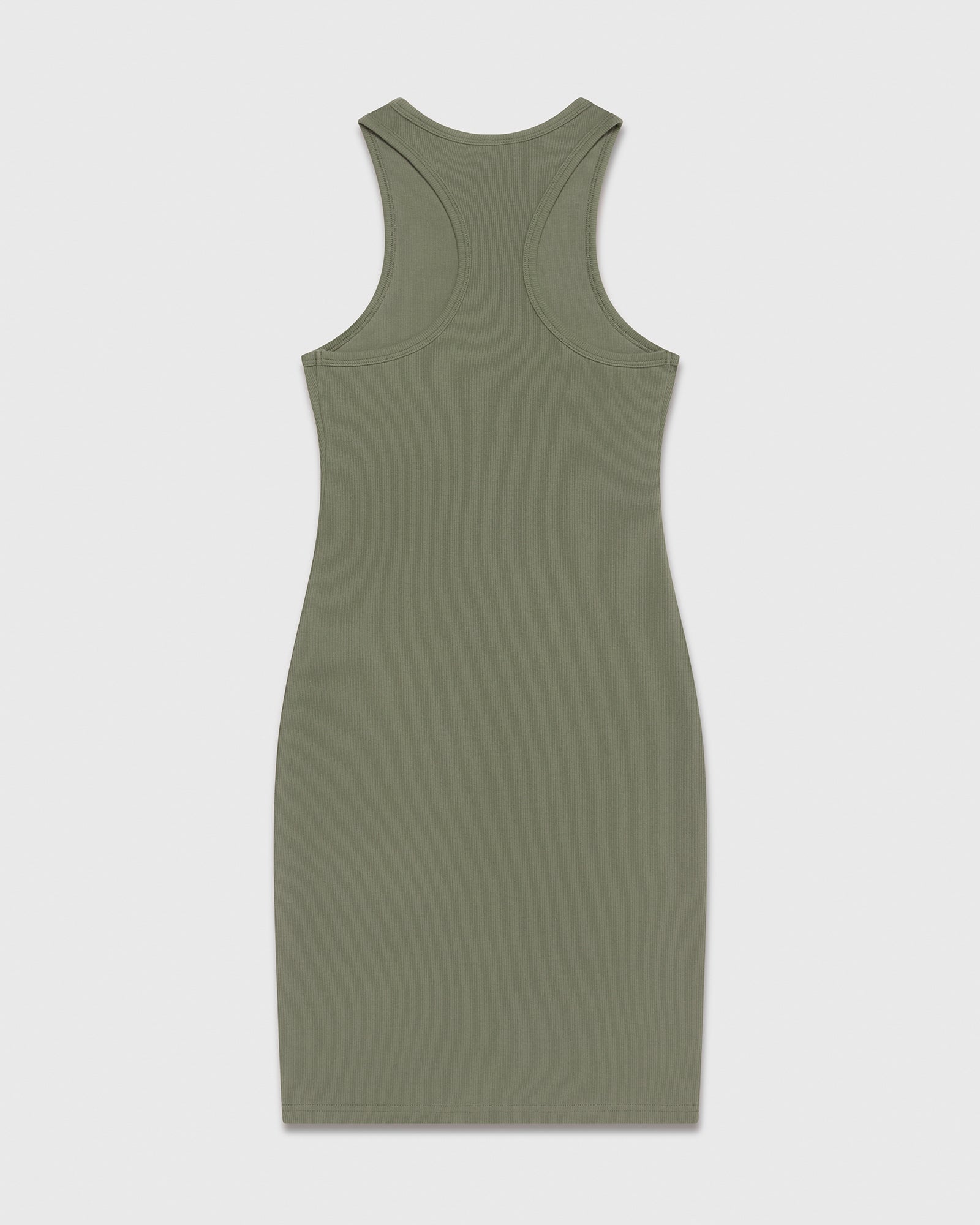 Ribbed Tank Dress - Olive IMAGE #3