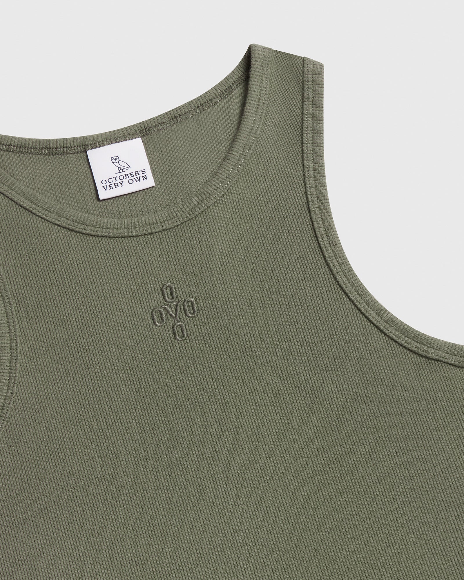 Ribbed Tank Top - Olive IMAGE #3