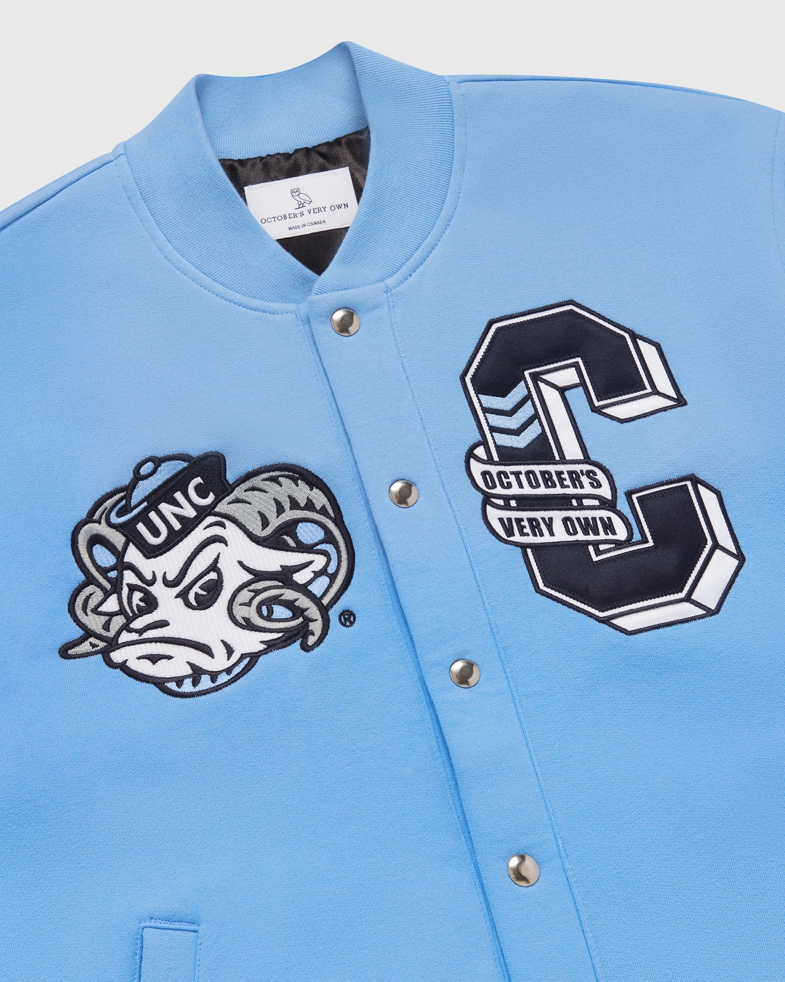 UNC Tar Heels Fleece Varsity Jacket - Blue IMAGE #6