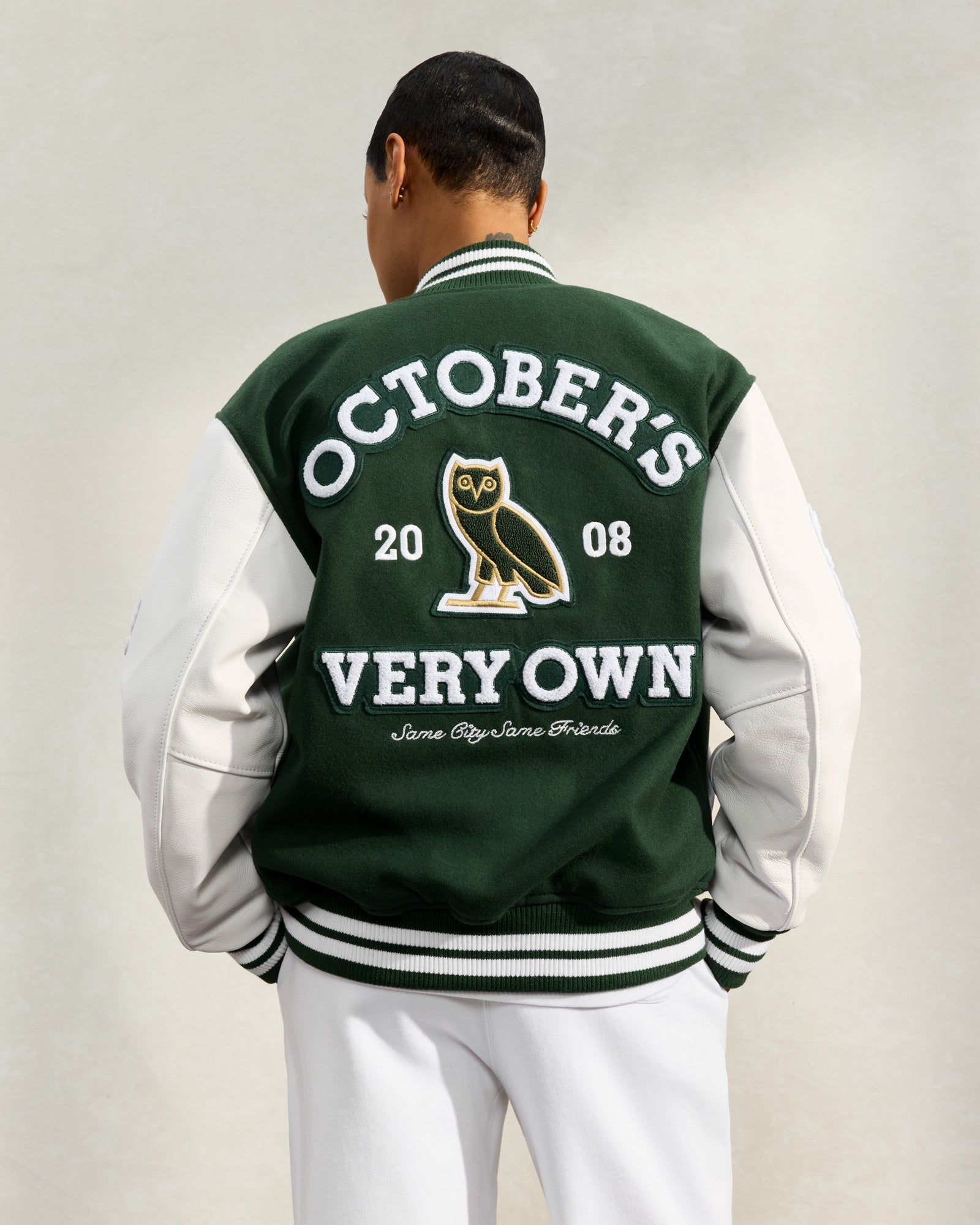Collegiate Varsity Jacket - Green IMAGE #6