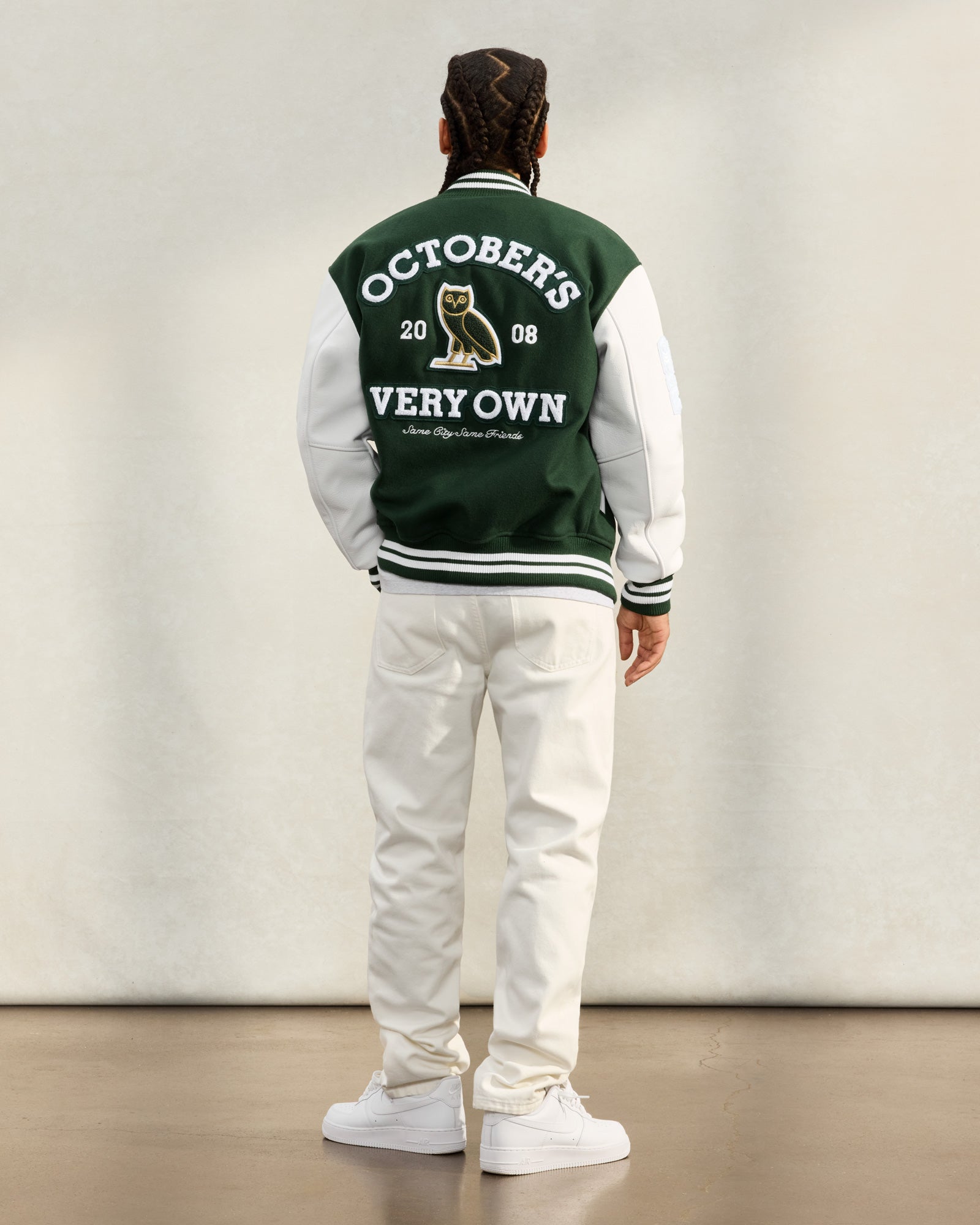 Collegiate Varsity Jacket - Green IMAGE #4