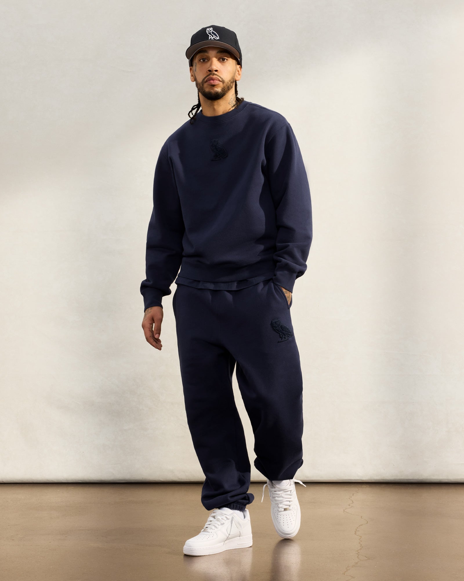 Mini OG Relaxed Fit Sweatpant - Navy IMAGE #3