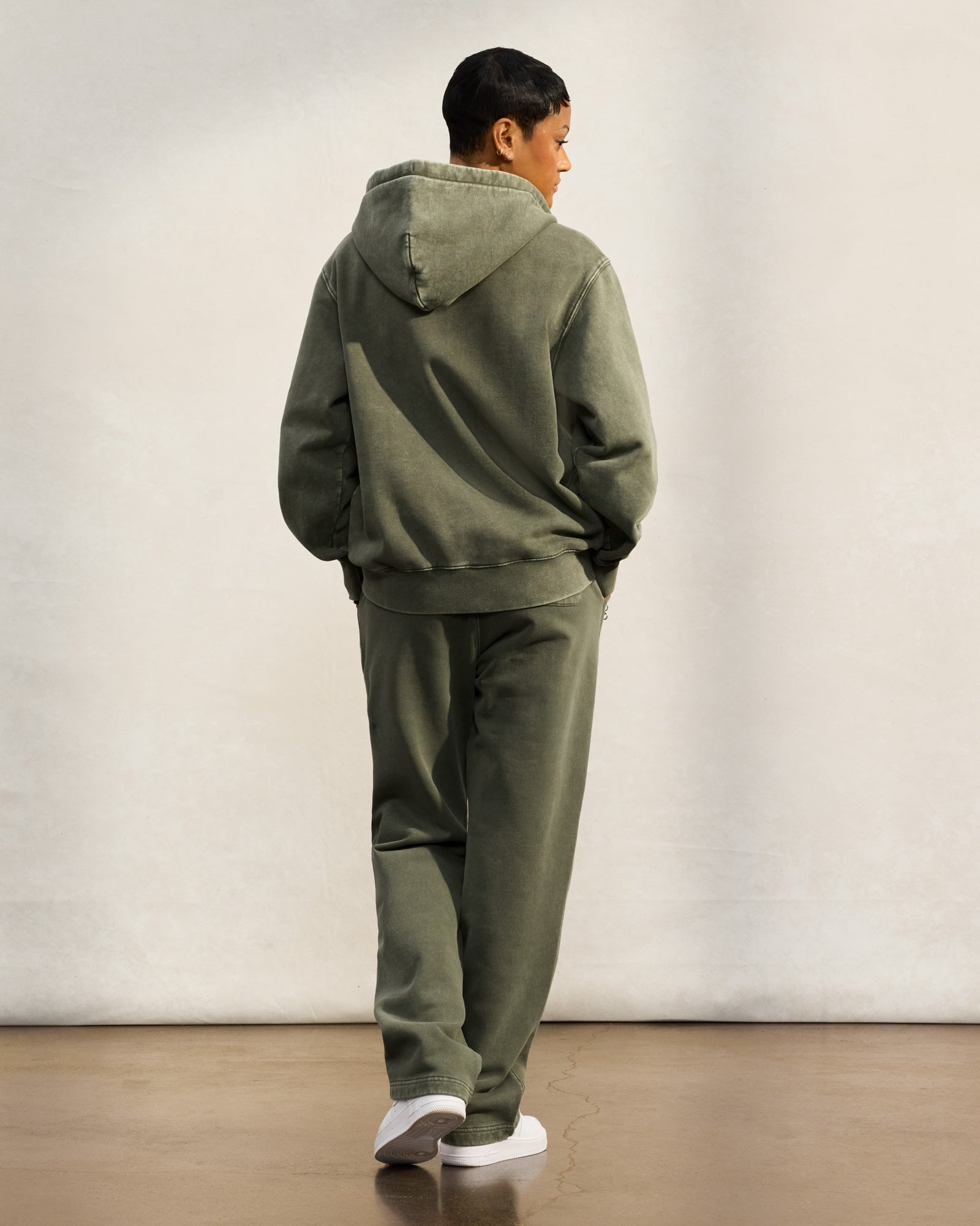 Muskoka Garment Dyed Full-Zip Hoodie - Sage IMAGE #5