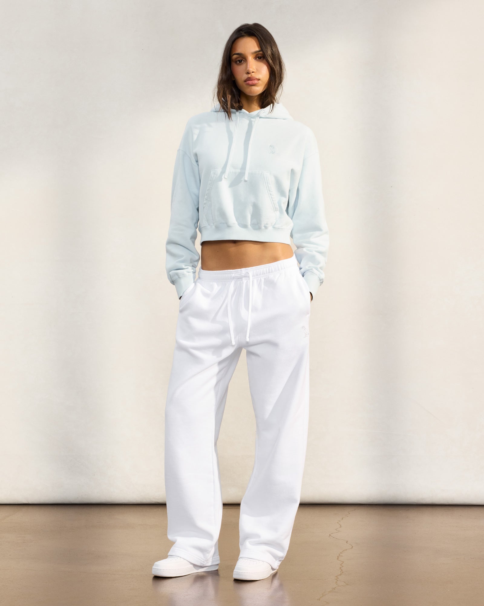 Cropped Hoodie - Light Blue IMAGE #3