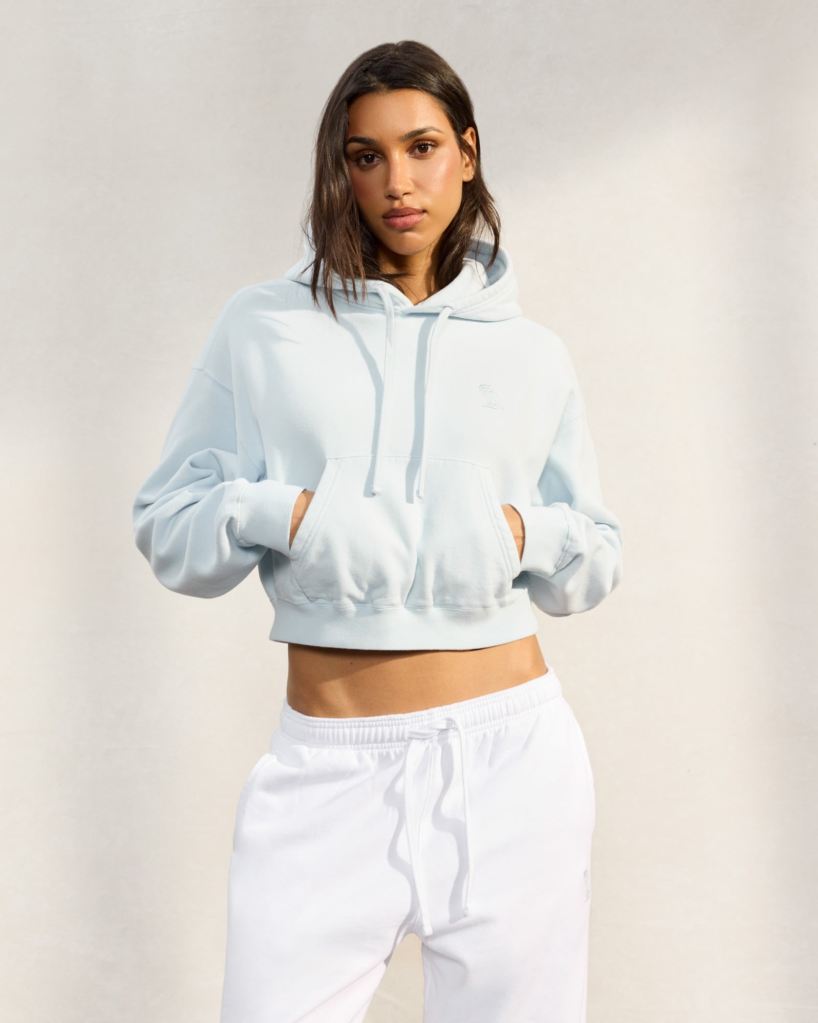 Cropped Hoodie - Light Blue IMAGE #2