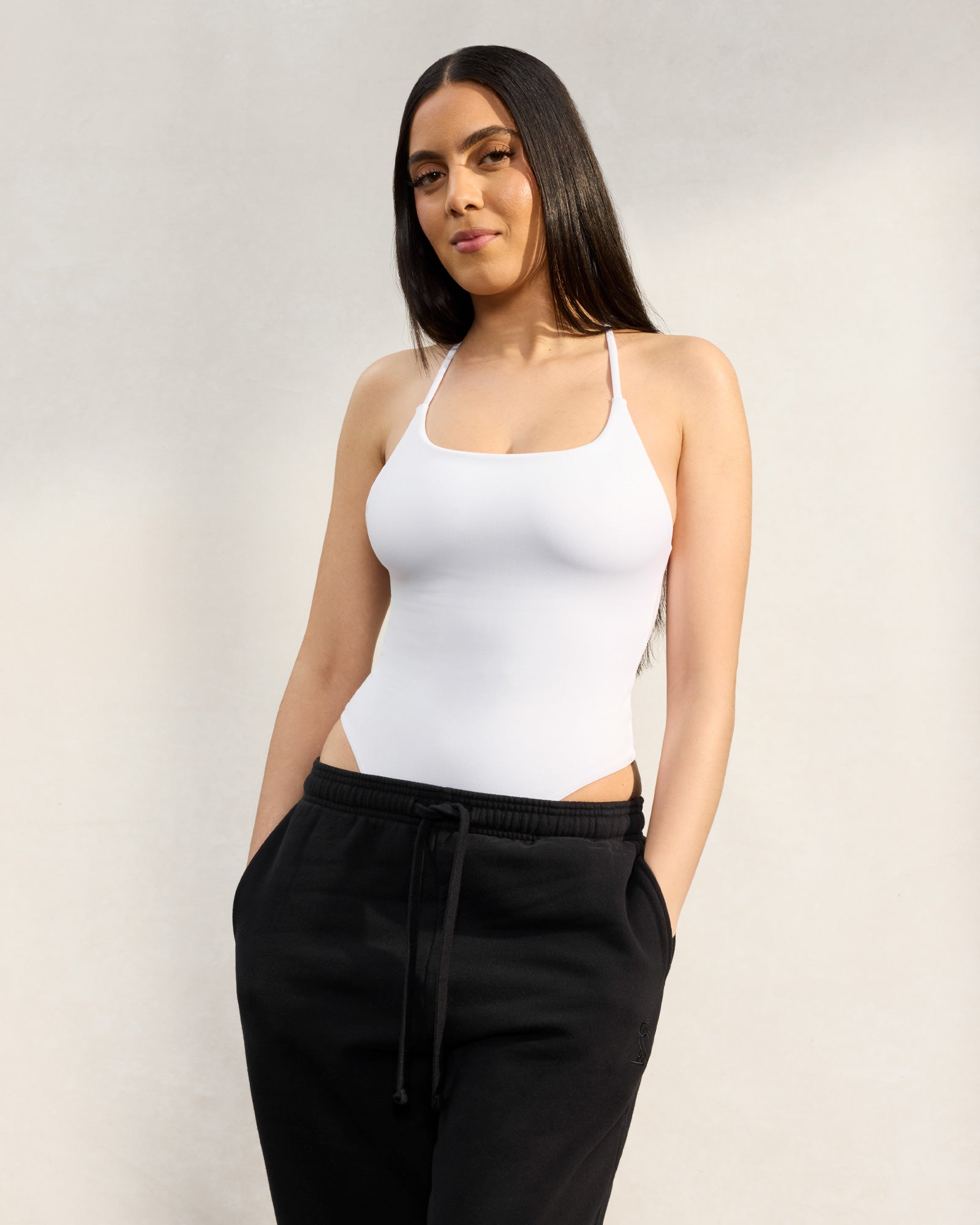 Cami Strap Bodysuit - White IMAGE #2