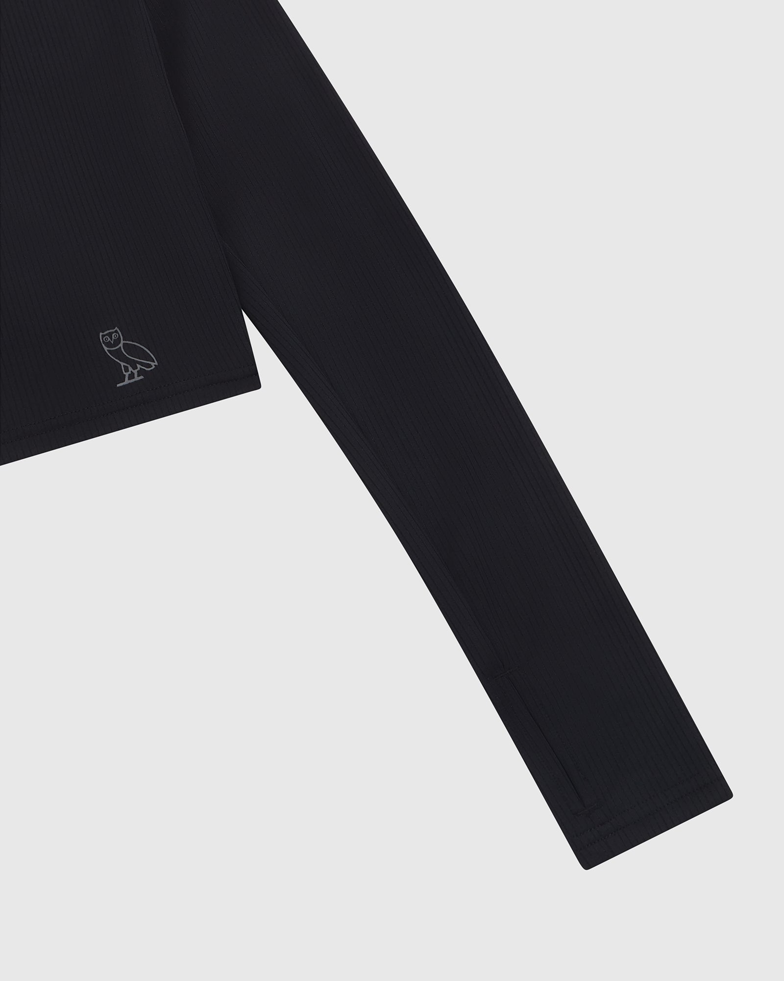 Cropped Mock Neck Longsleeve T-Shirt - Black IMAGE #5