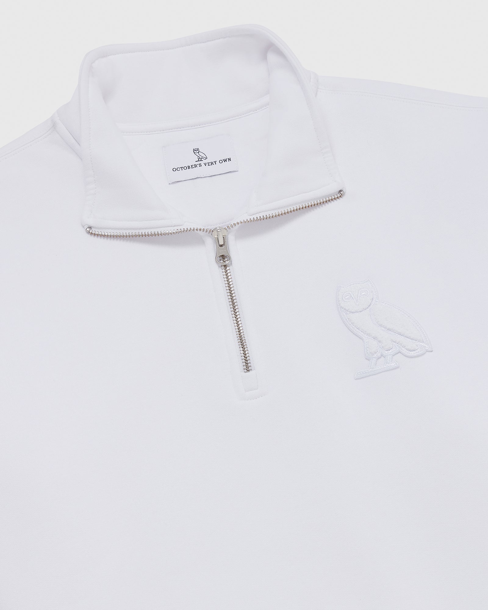 Mini OG Quarter Zip Mockneck Sweatshirt - White IMAGE #5