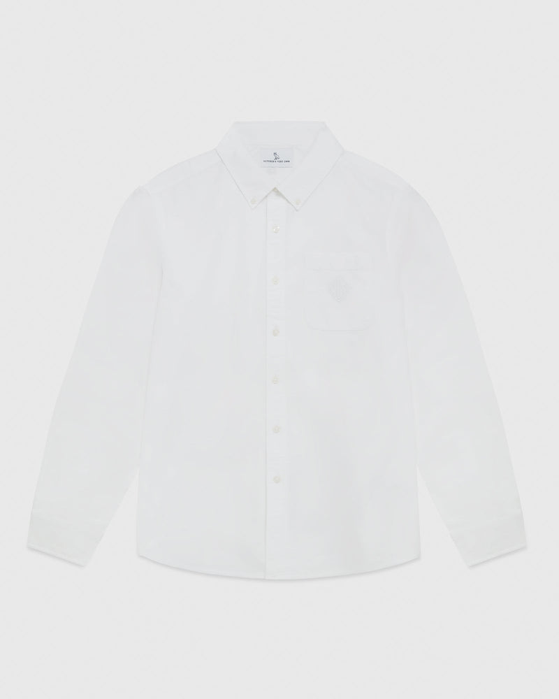 Monogram Oxford Shirt - White