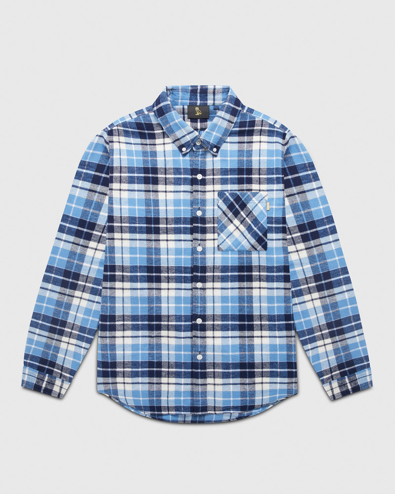 Plaid Flannel Shirt - Blue