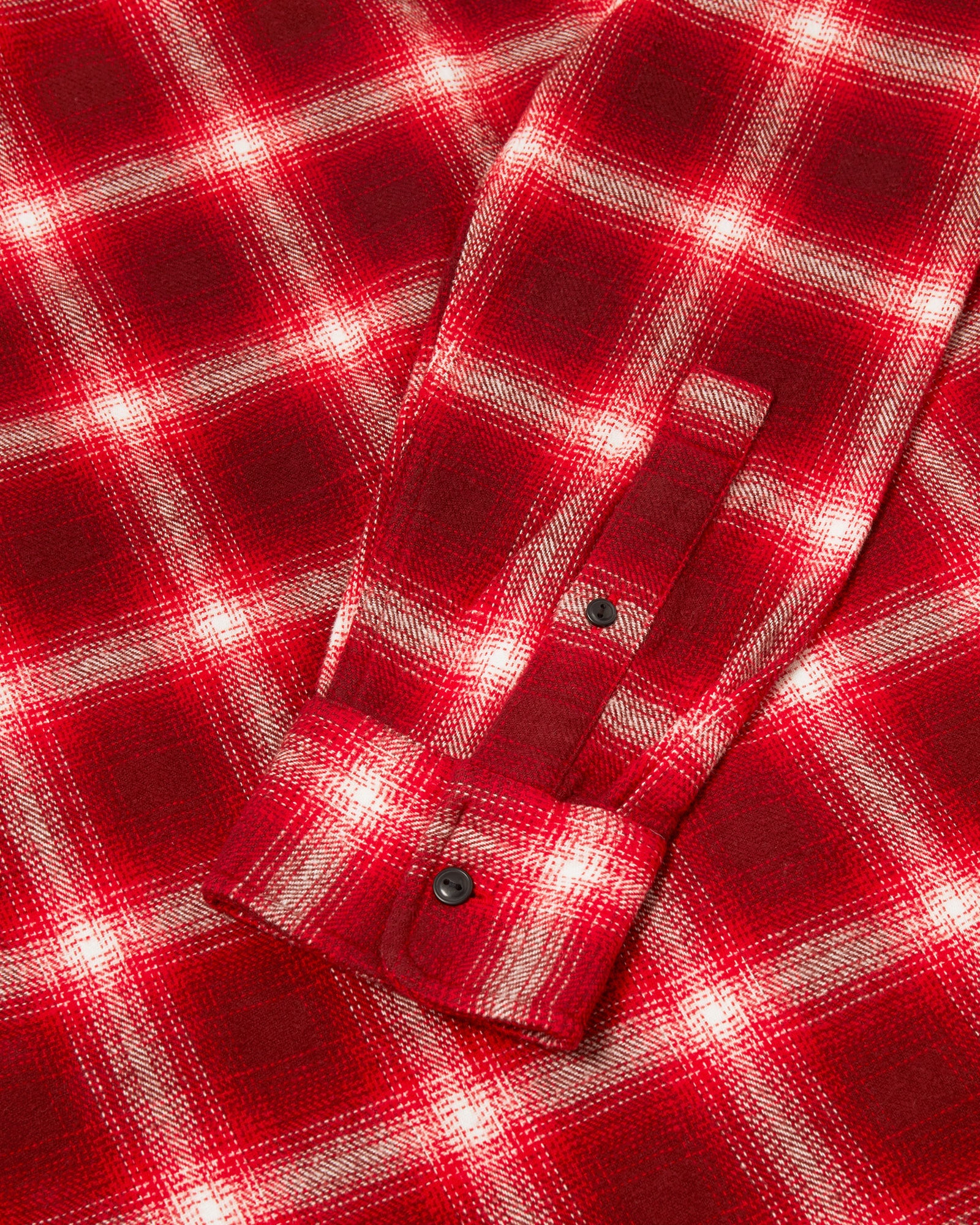 Zip Front Shadow Plaid Shirt - Red IMAGE #7