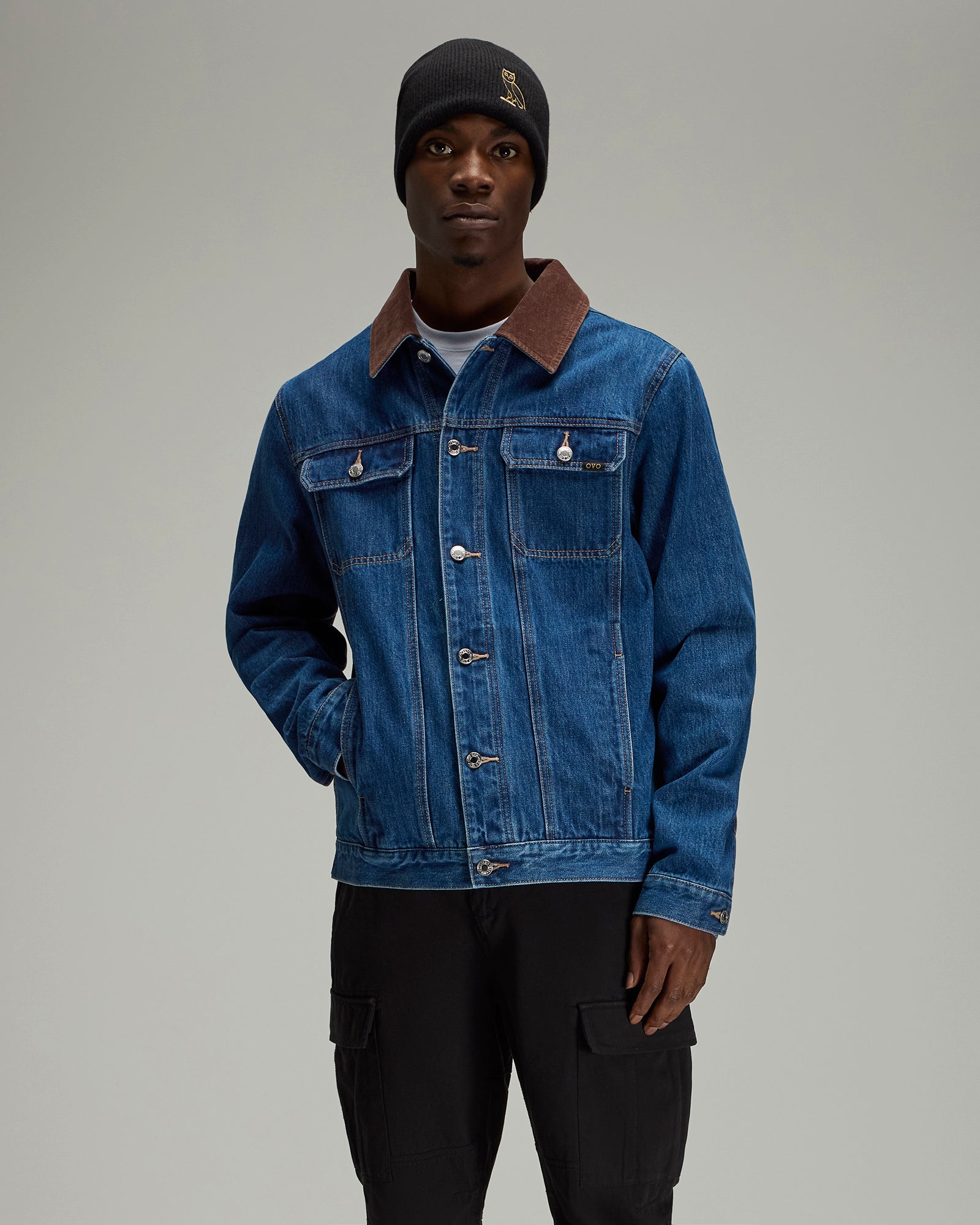 Flannel Lined Jacket - Denim IMAGE #2