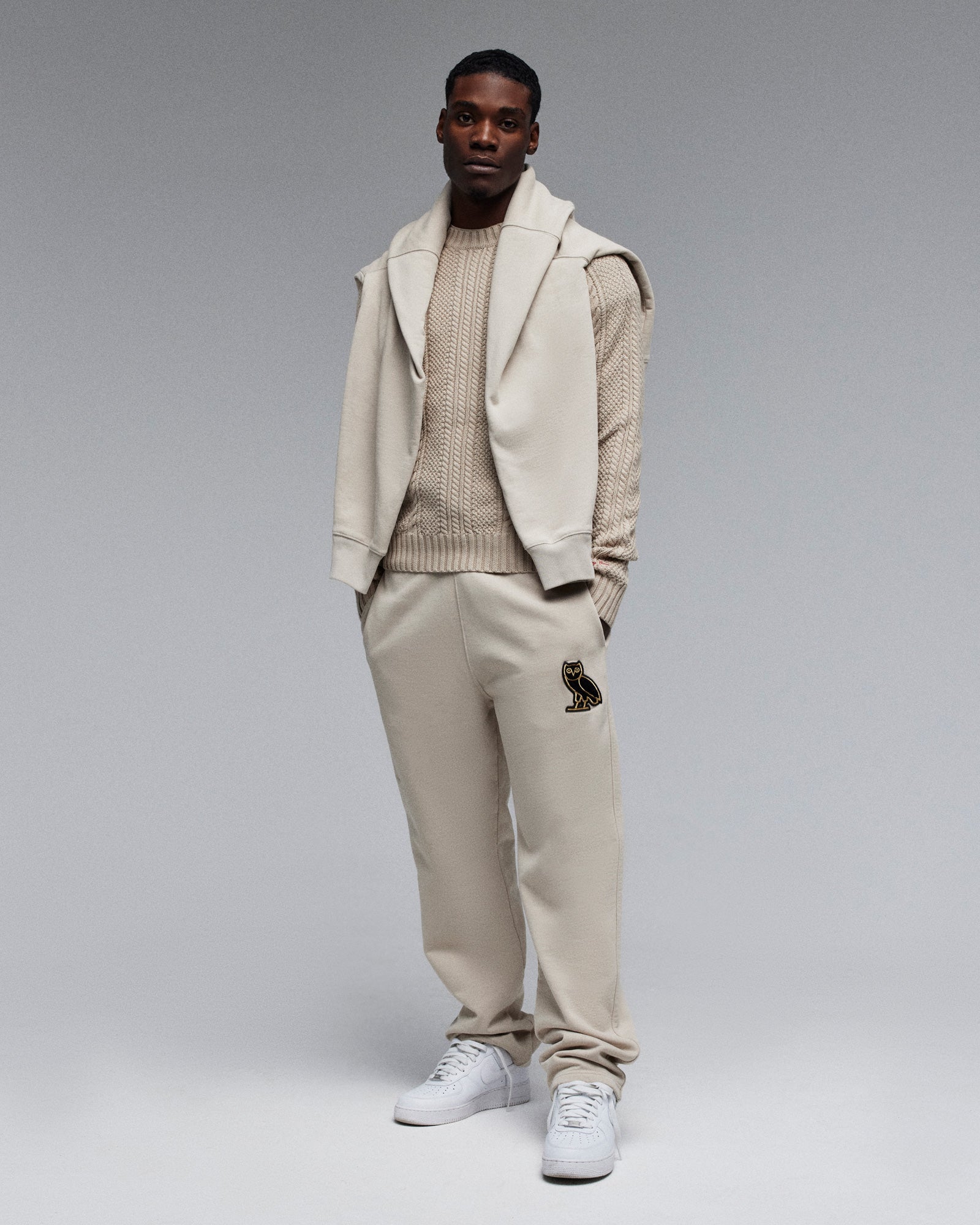 Mini OG Open-Hem Sweatpant - Beige IMAGE #2