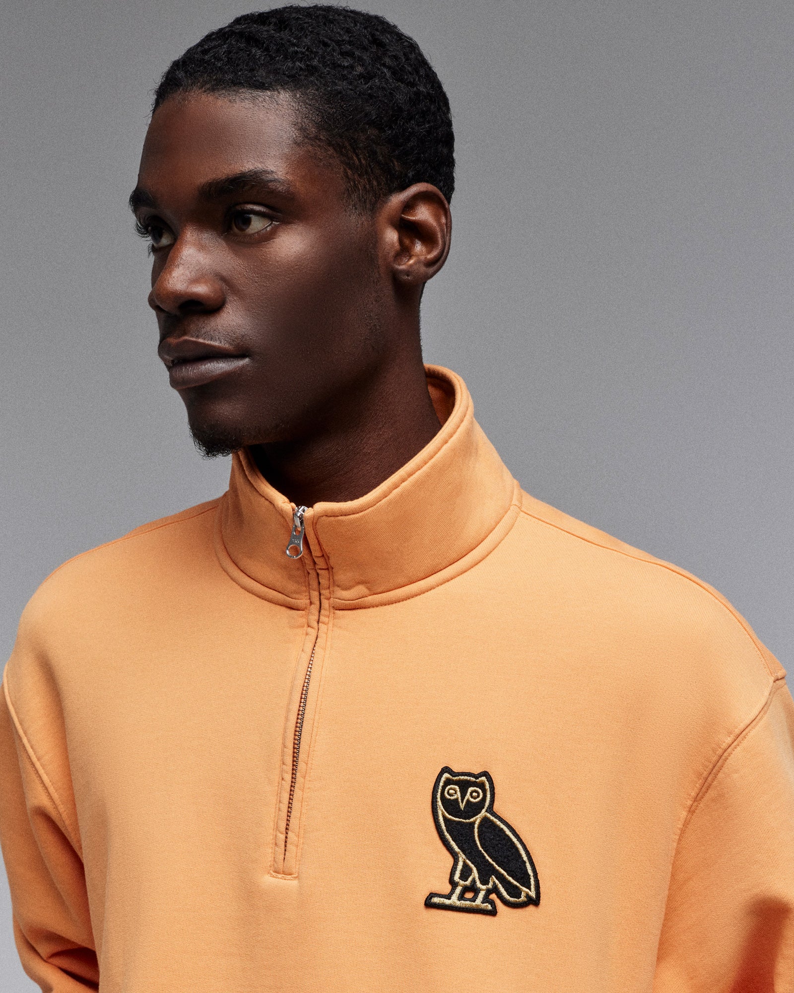 Mini OG Quarter-Zip Mockneck Sweatshirt - Orange IMAGE #2