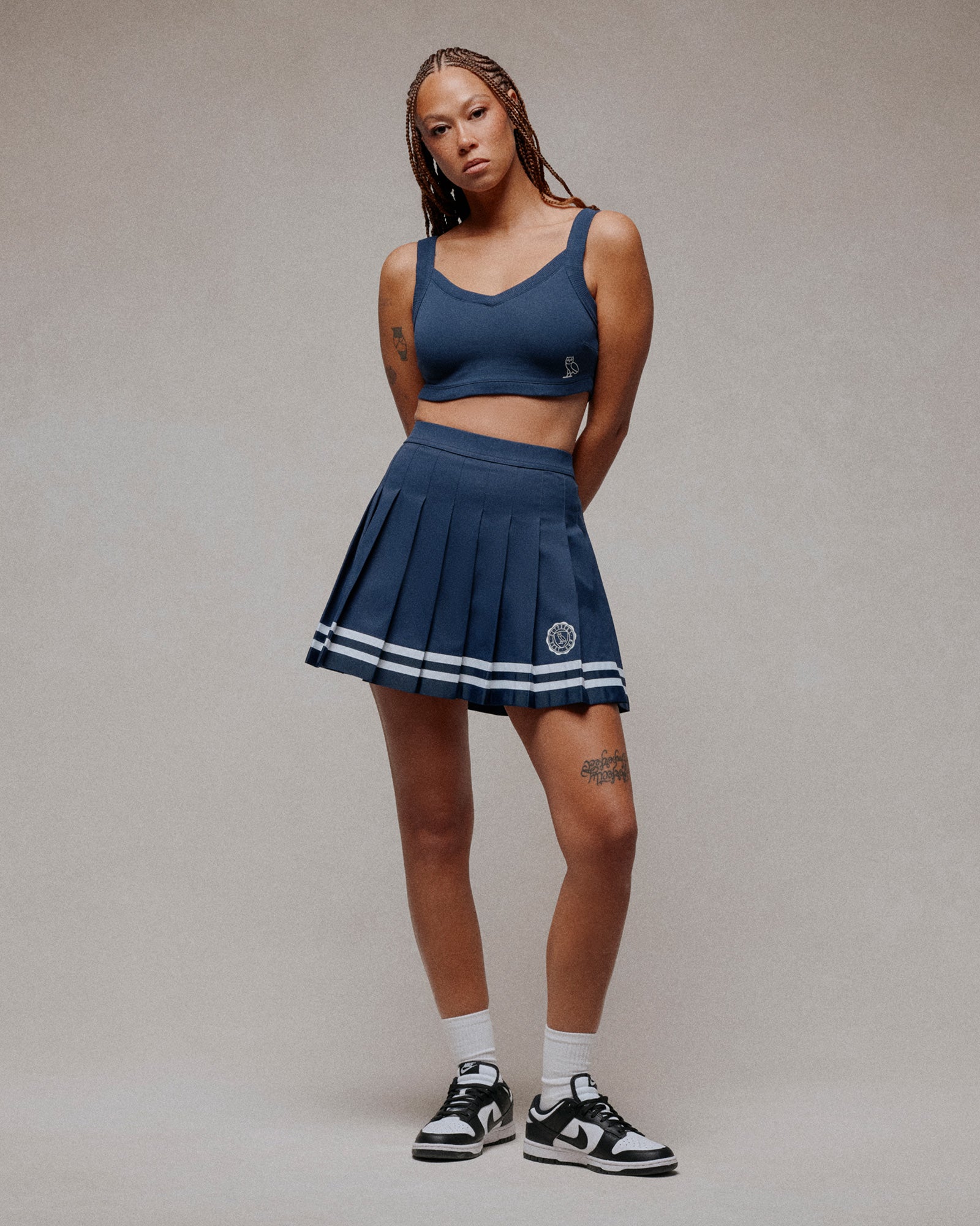 Interlock Knit Tank - Navy IMAGE #2