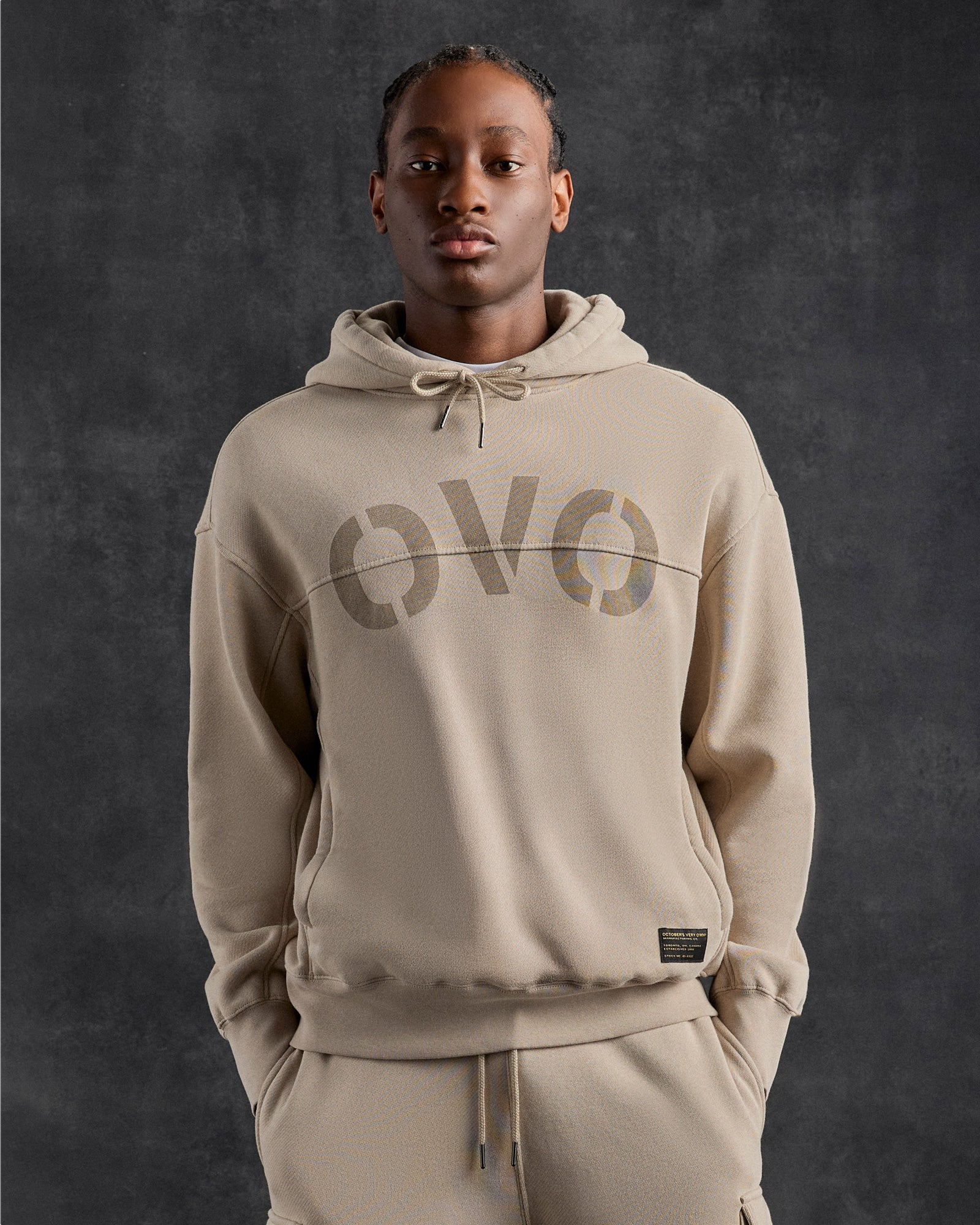 Surplus French Terry Hoodie - Light Taupe IMAGE #2