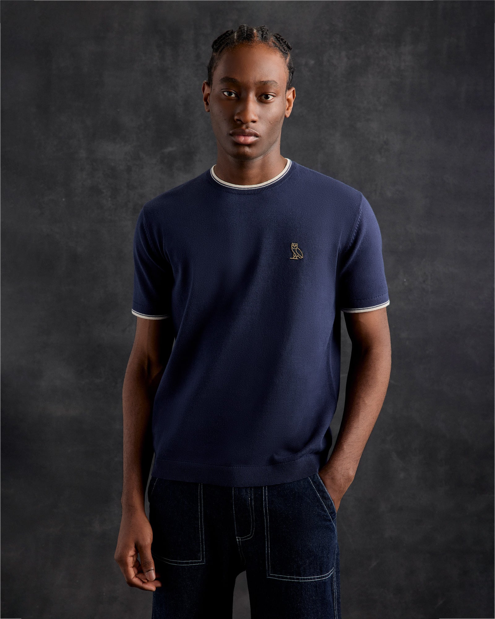 Sweater T-Shirt - Navy IMAGE #2