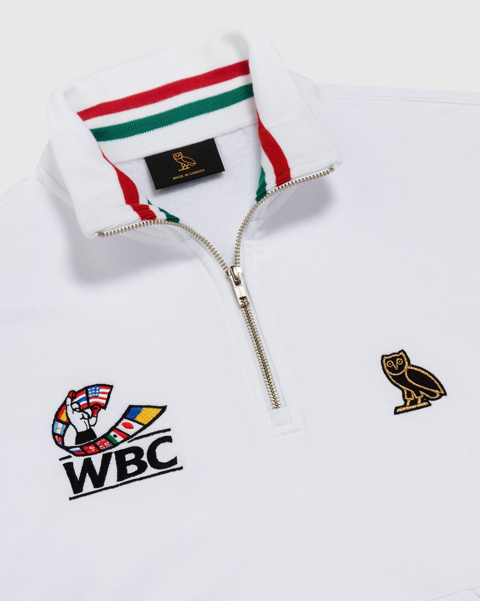 World Boxing Council Quarter-Zip Mockneck - White IMAGE #2