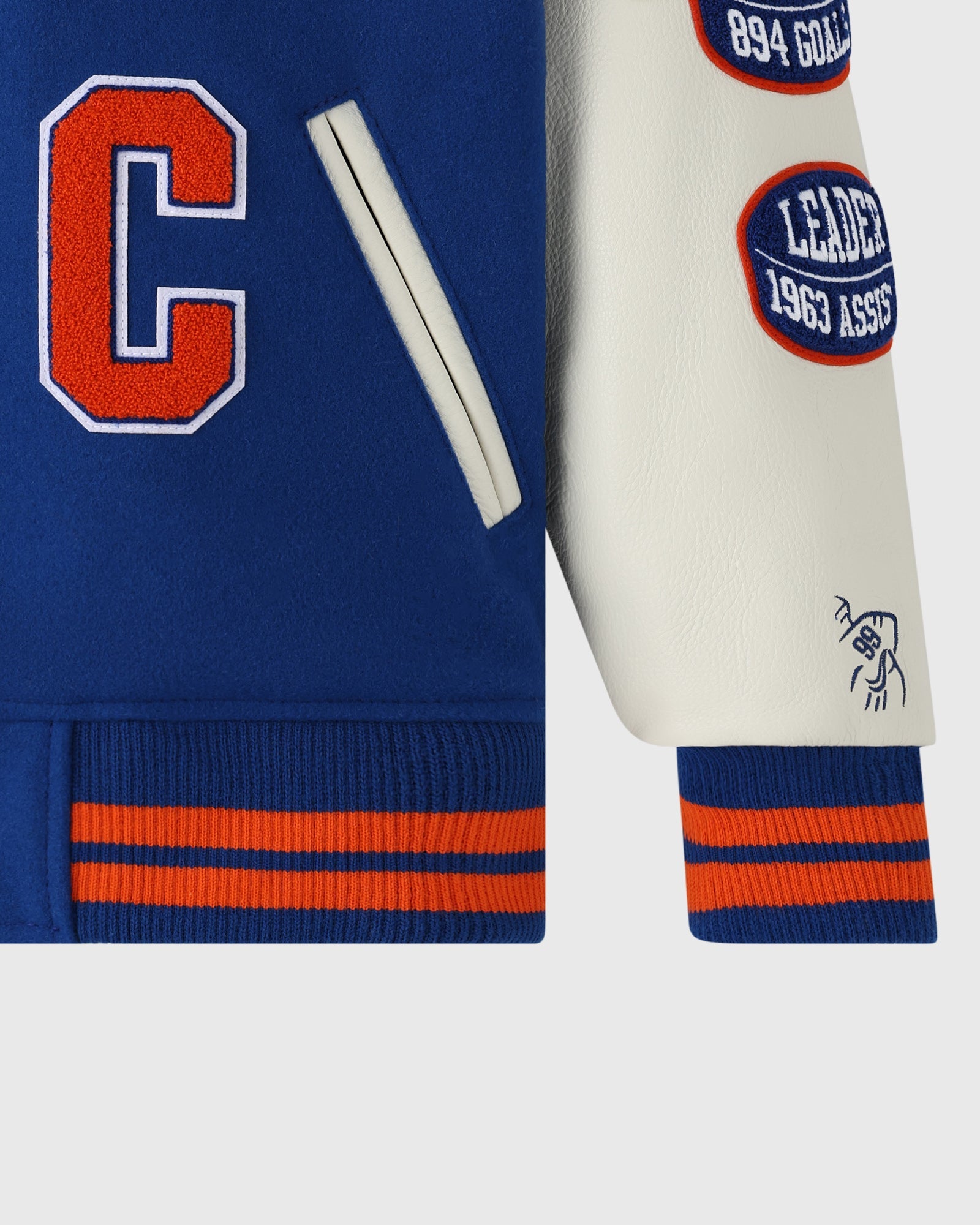 Gretzky Varsity Jacket - Blue IMAGE #7