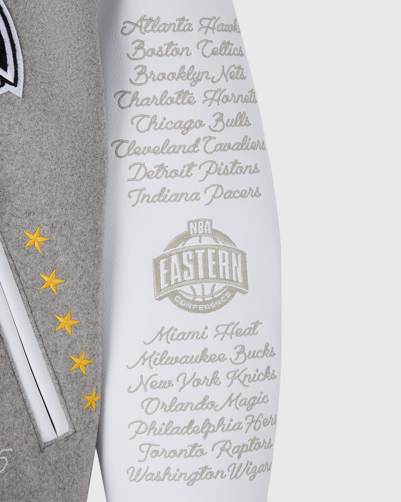 NBA  All-Star Varsity Jacket - Heather Grey/White IMAGE #7