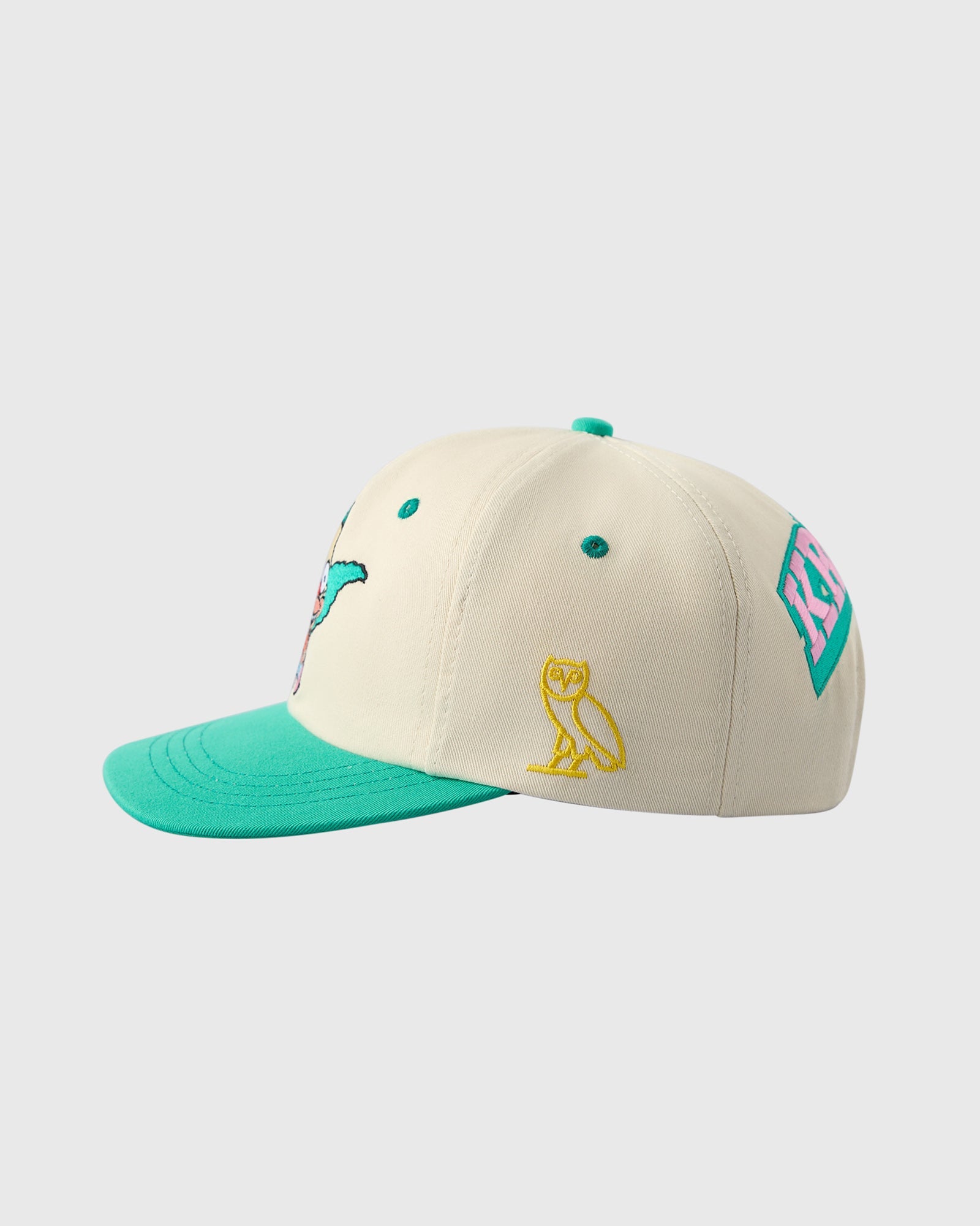 The Simpsons Krusty the Clown Snapback Cap - Taupe/Teal IMAGE #3