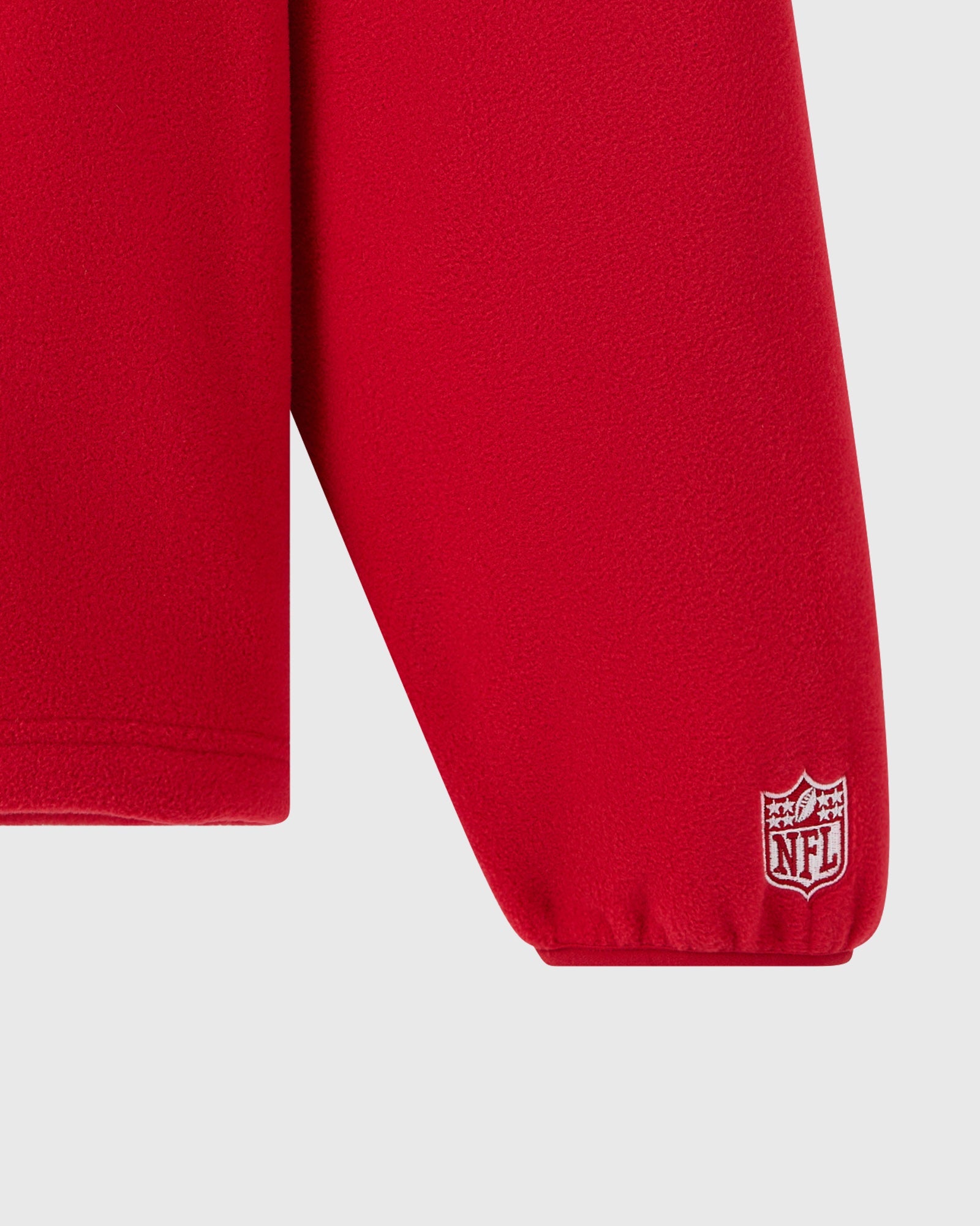 NFL San Francisco 49ers Polartec® Mock Neck Quarter-Zip Fleece - Red IMAGE #4