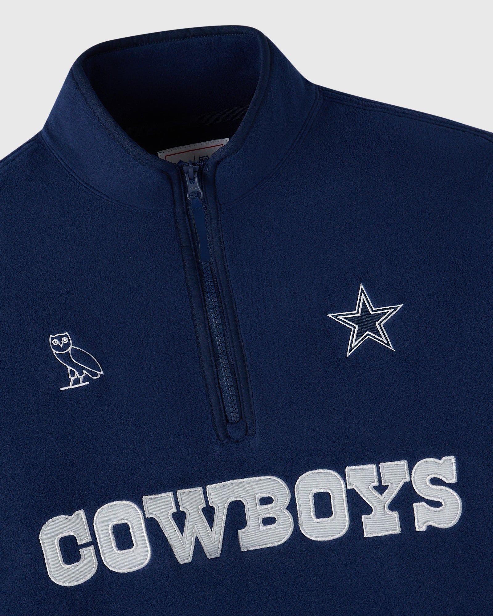 NFL Dallas Cowboys Polartec® Mock Neck Quarter-Zip Fleece - Navy IMAGE #3