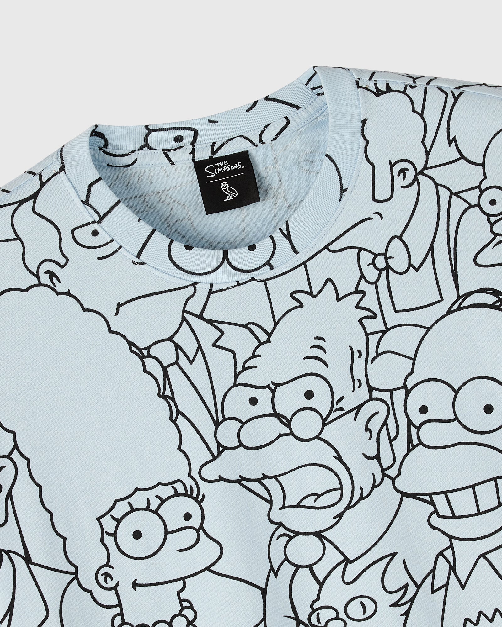 The Simpsons All Over Print T-Shirt - Light Blue/Black IMAGE #3