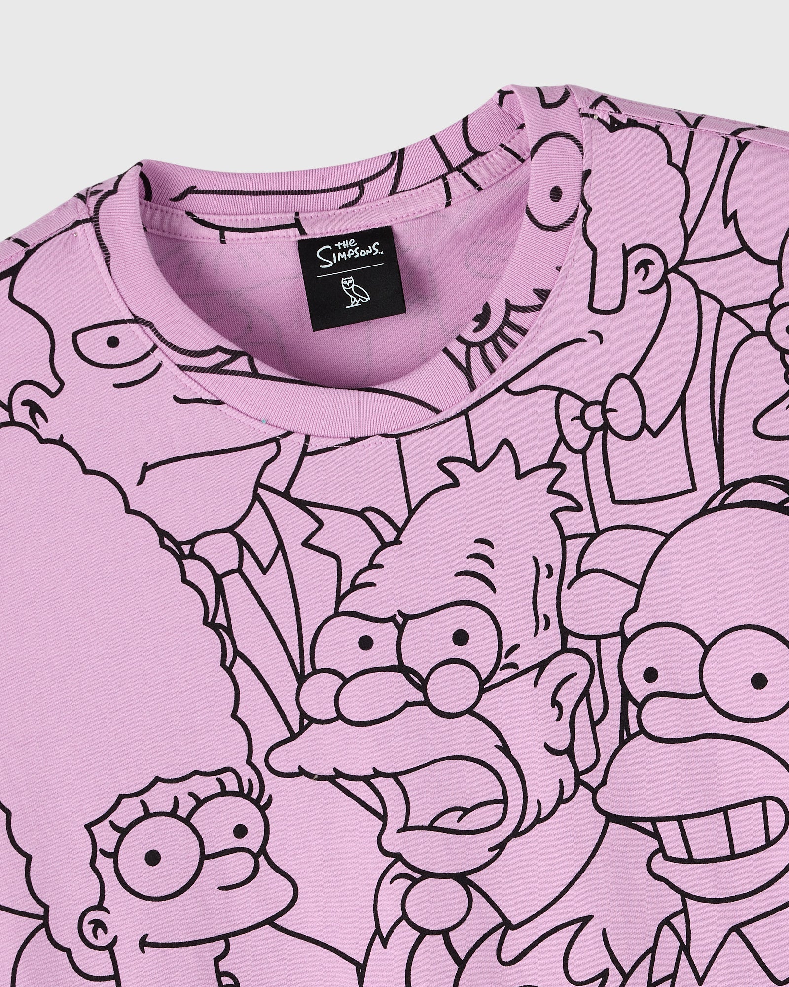 The Simpsons All Over Print T-Shirt - Pink/Black IMAGE #3