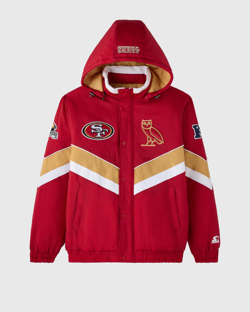 NFL San Francisco 49ers Starter® Sideline Puffer Jacket - Red