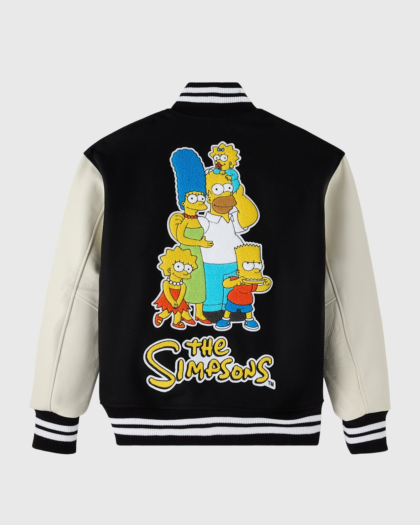 The Simpsons Varsity Jacket - Black/White IMAGE #6