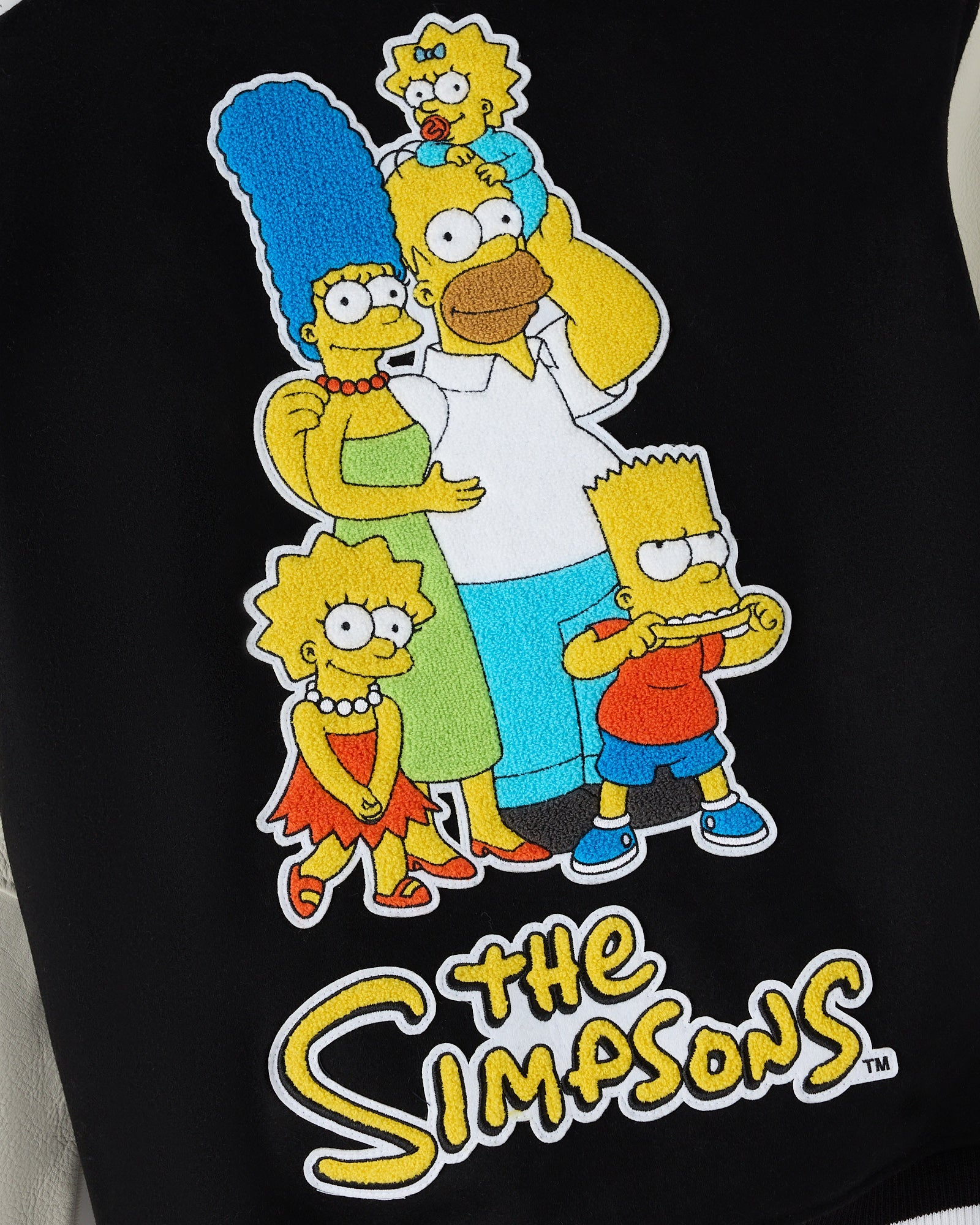 The Simpsons Varsity Jacket - Black/White IMAGE #7