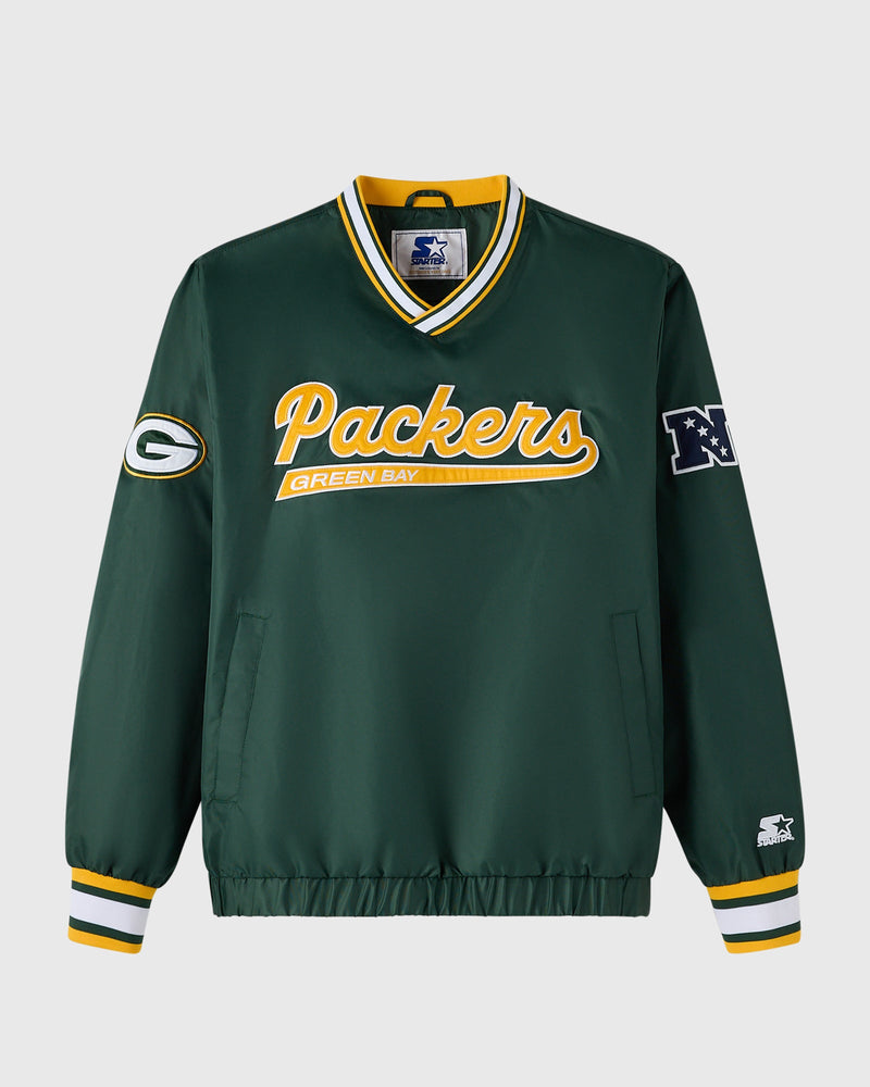 NFL Green Bay Packers Starter® Trainer Pullover Jacket - Green