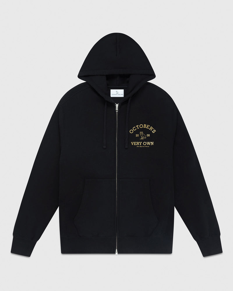 Collegiate Full-Zip Hoodie - Black