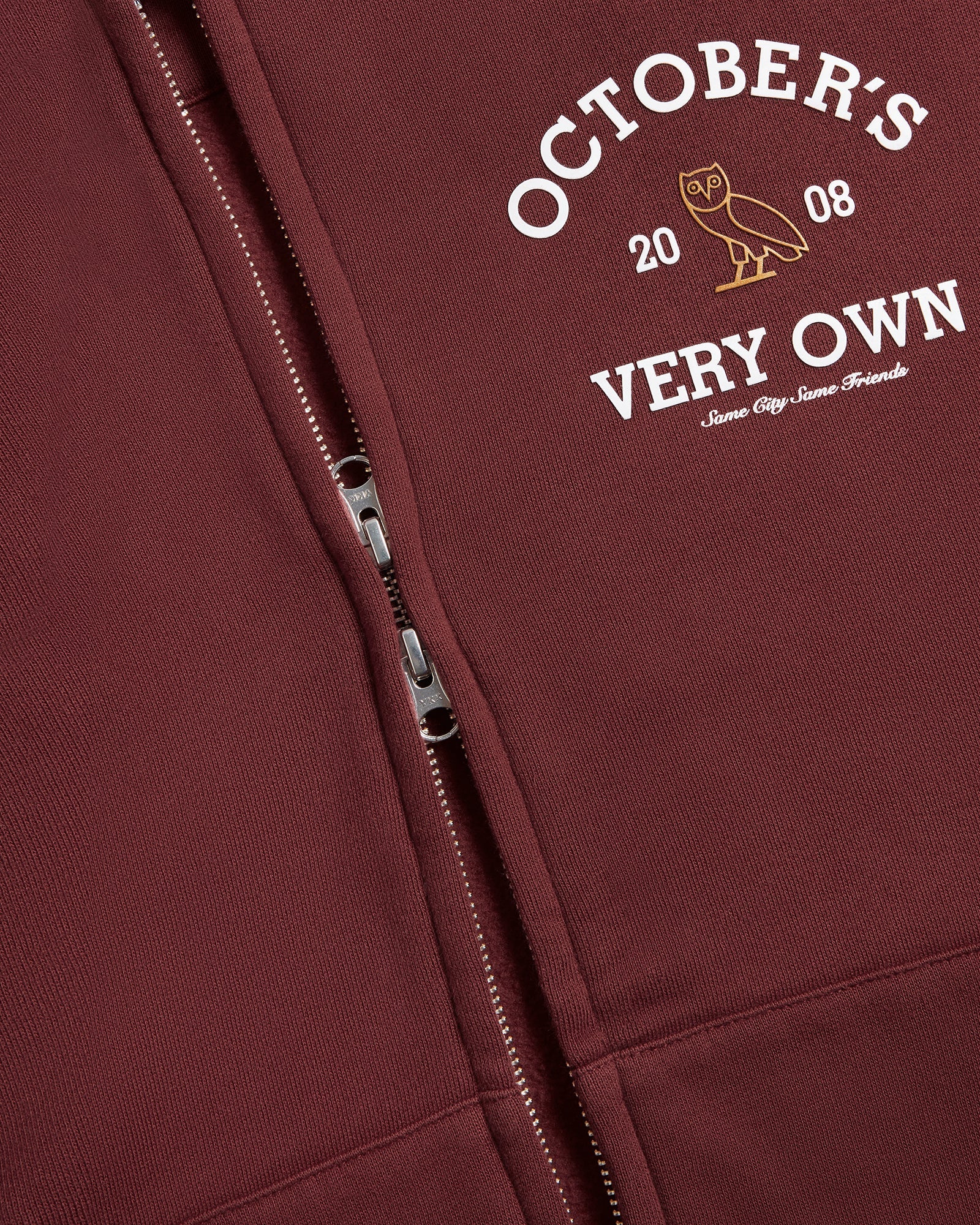 Collegiate Full-Zip Hoodie - Dark Crimson IMAGE #5