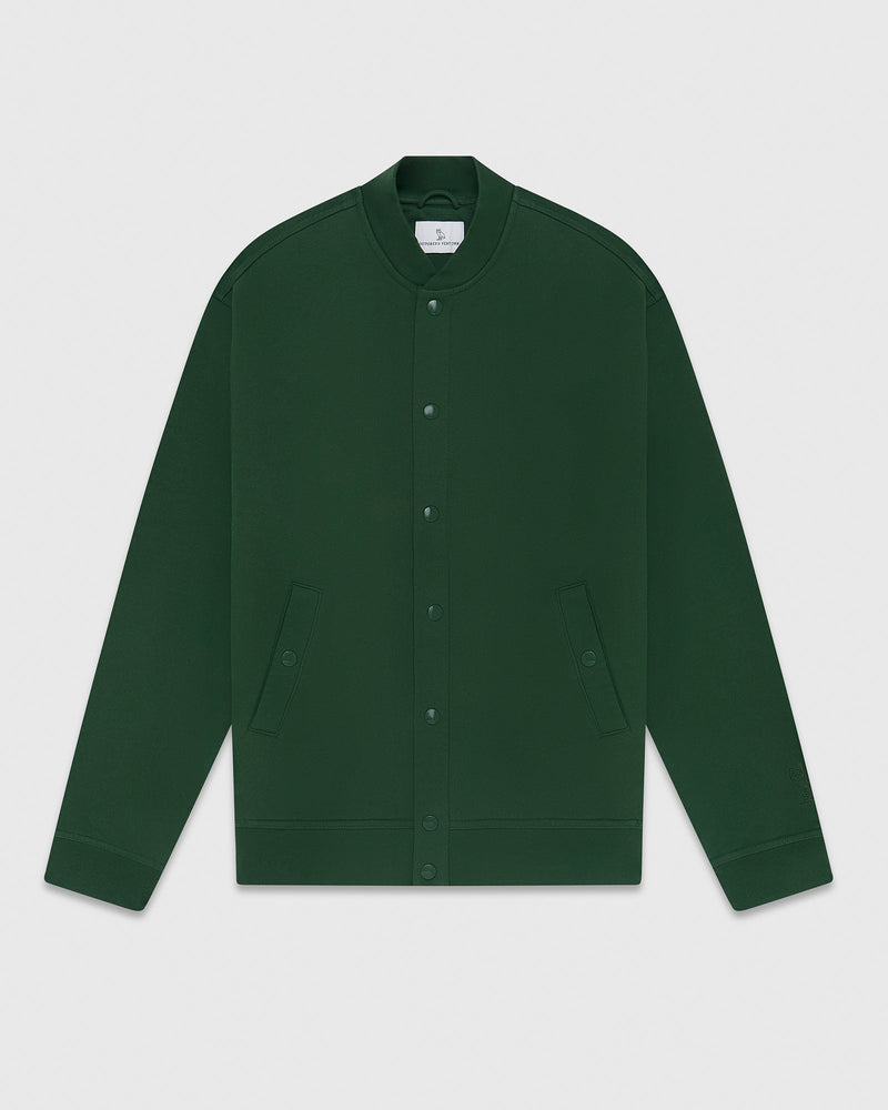 Fleece Varsity Jacket  - Green
