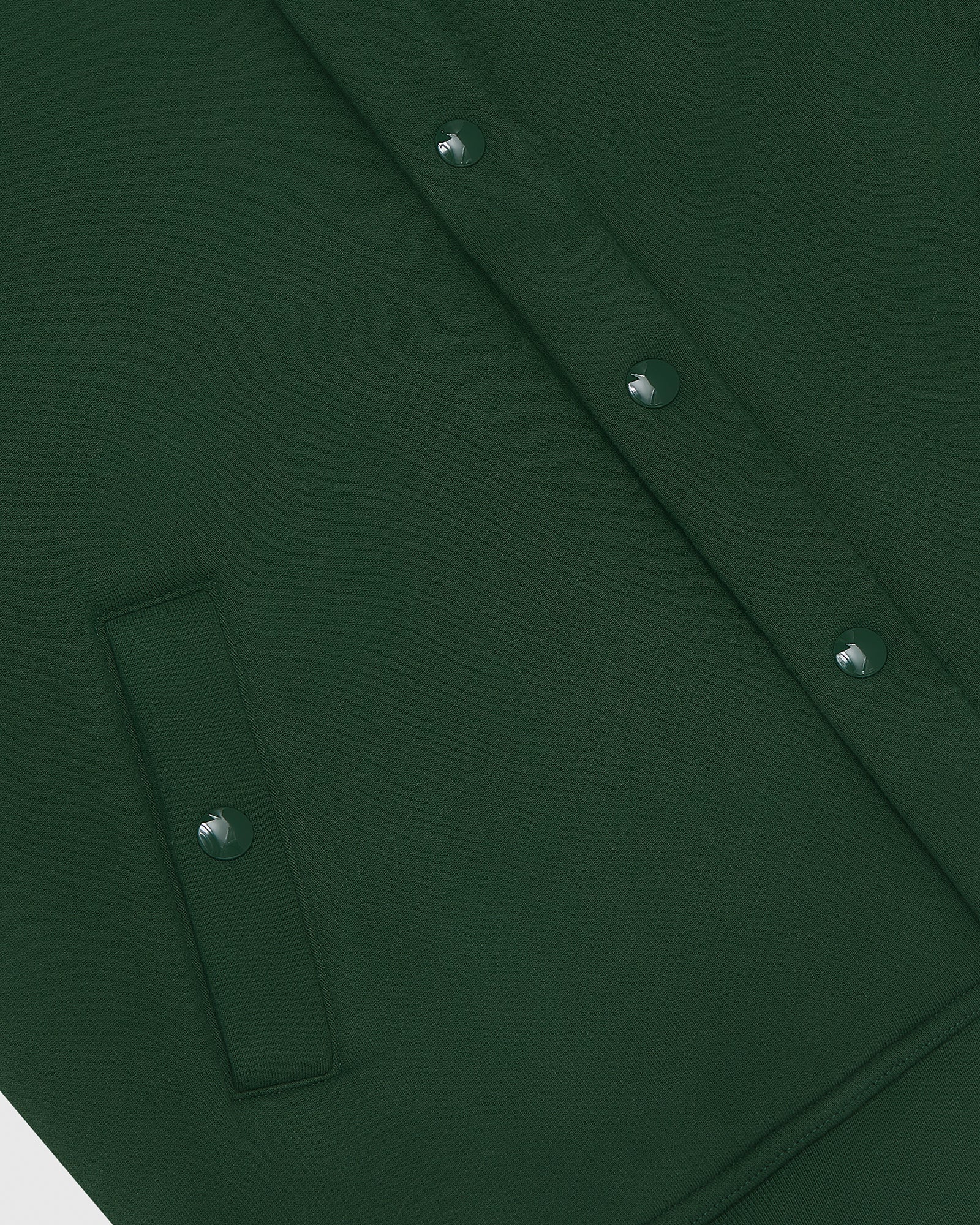 Fleece Varsity Jacket  - Green IMAGE #4