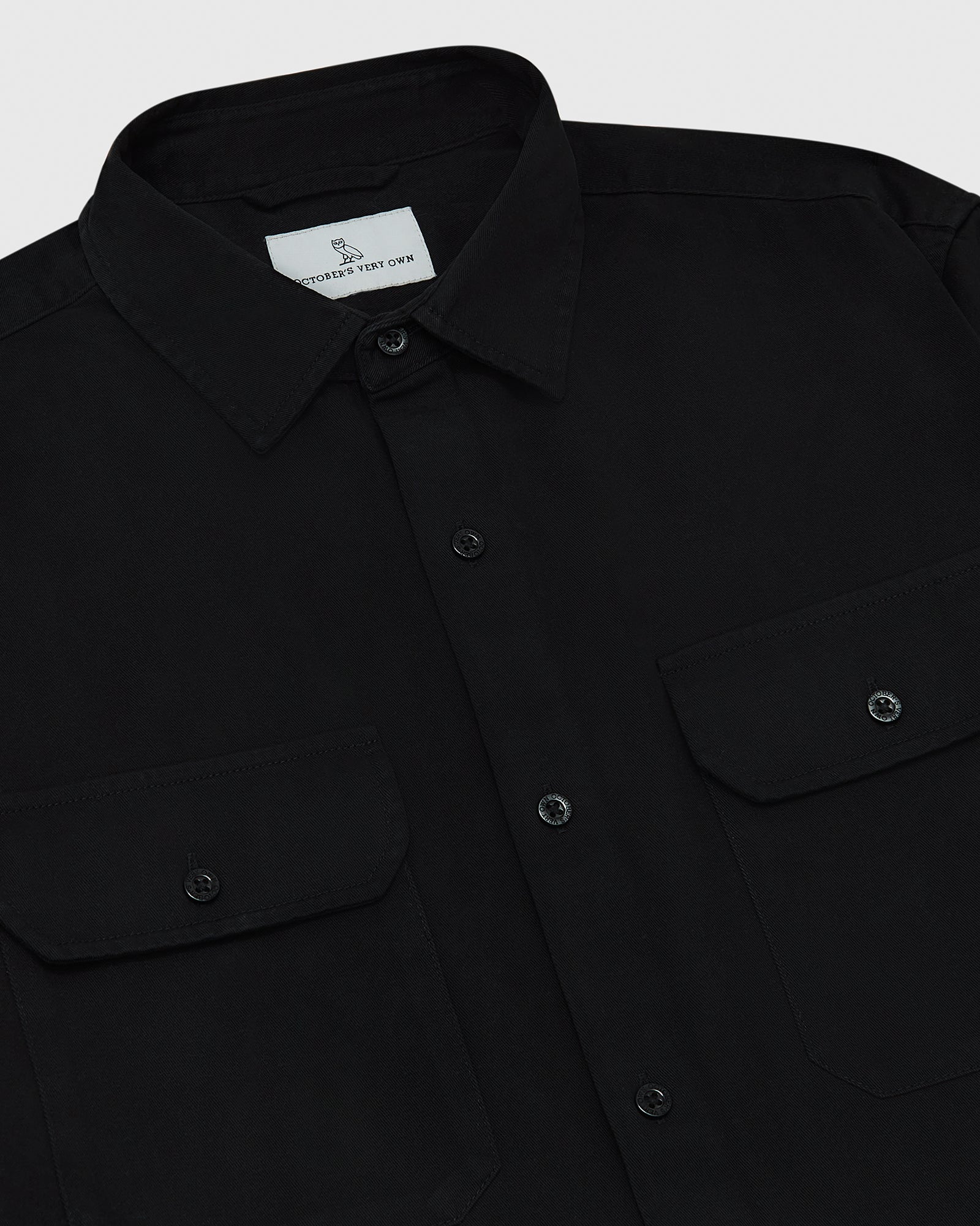 Garment Dyed Work Shirt - Black IMAGE #3